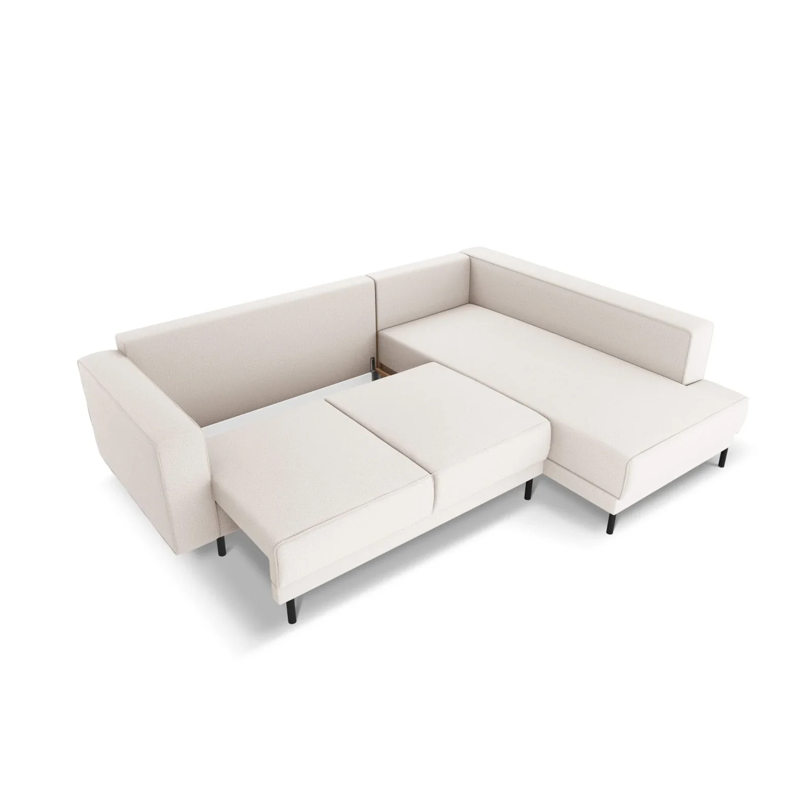 Caro 5-Sitzer Ecksofa Rechte Seite, mit Schlaffunktion, in Samt oder Strukturstoff, 247x187 cm - Image 40