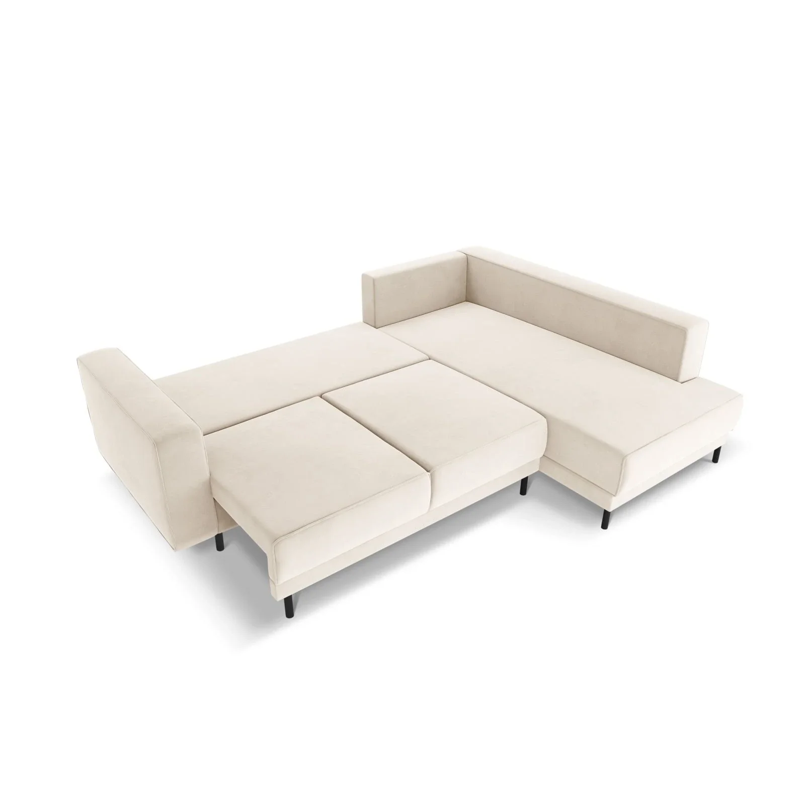 Caro 5-Sitzer Ecksofa Rechte Seite, mit Schlaffunktion, in Samt oder Strukturstoff, 247x187 cm - Image 5