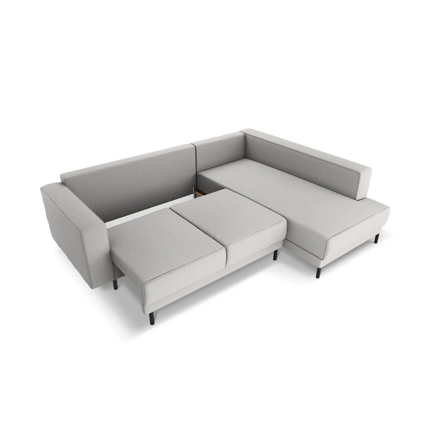 Caro 5-Sitzer Ecksofa Rechte Seite, mit Schlaffunktion, in Samt oder Strukturstoff, 247x187 cm - Image 61