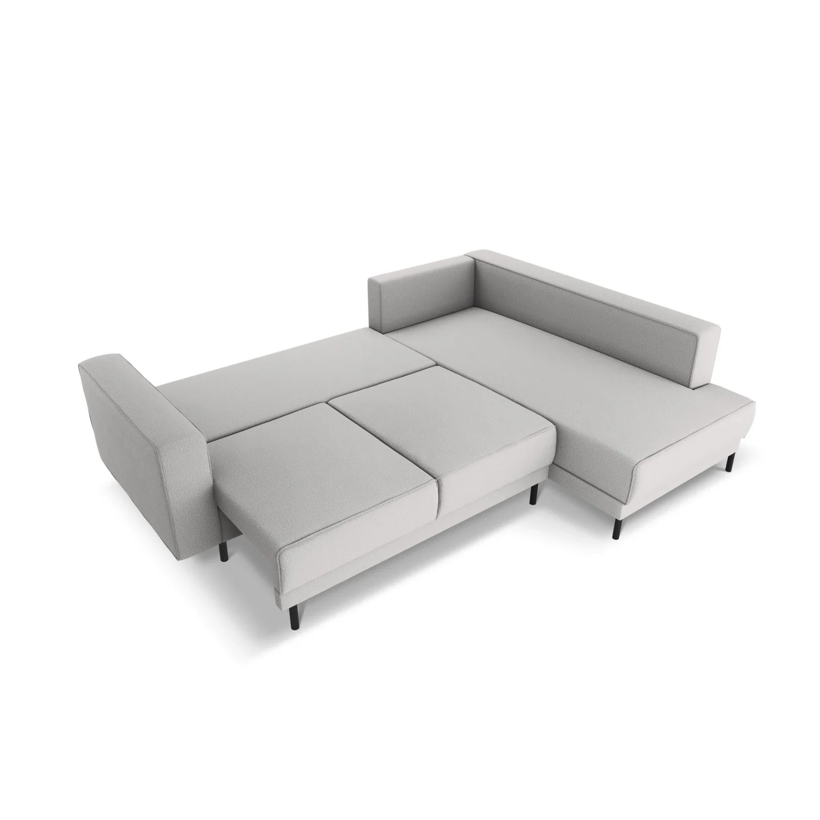 Caro 5-Sitzer Ecksofa Rechte Seite, mit Schlaffunktion, in Samt oder Strukturstoff, 247x187 cm - Image 62