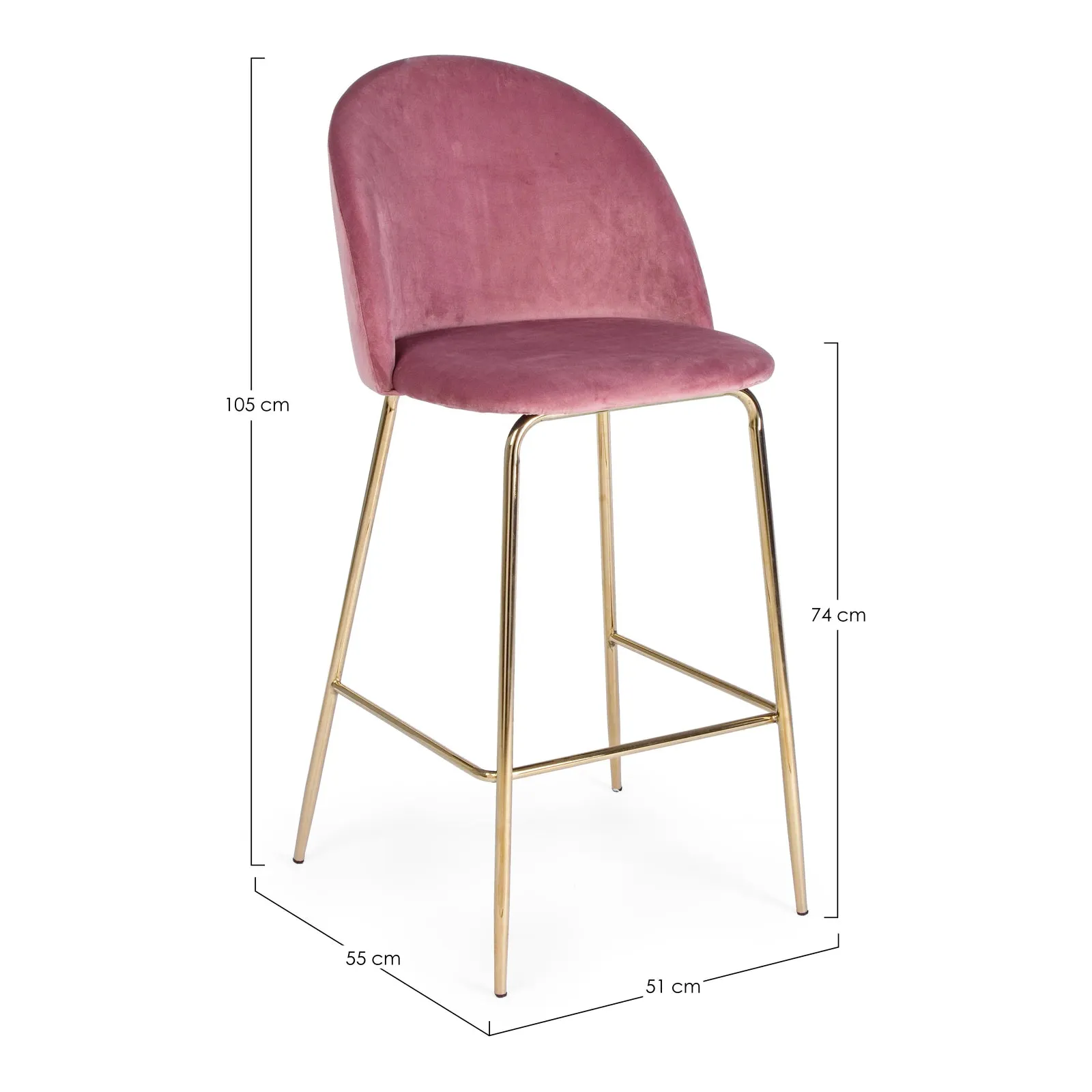 Carry Blush Samtbarhocker - Image 5