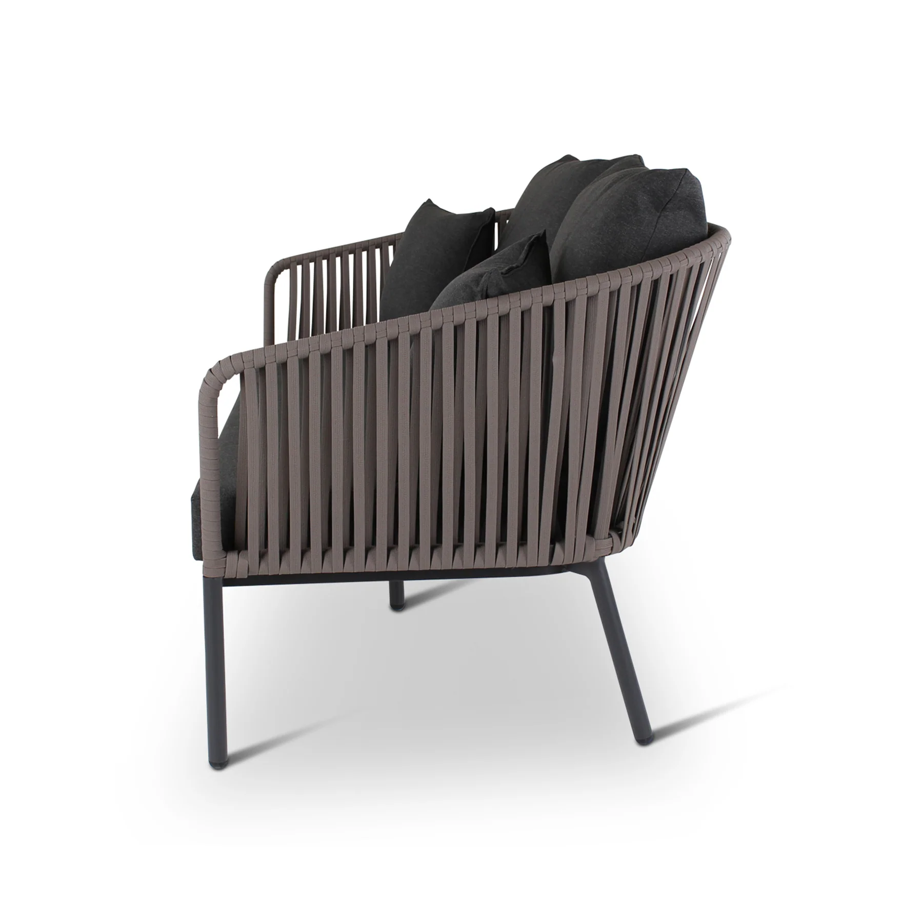 Garten-Sofa 2-Sitzer aus Aluminium in Anthrazit CLAVO - Image 3