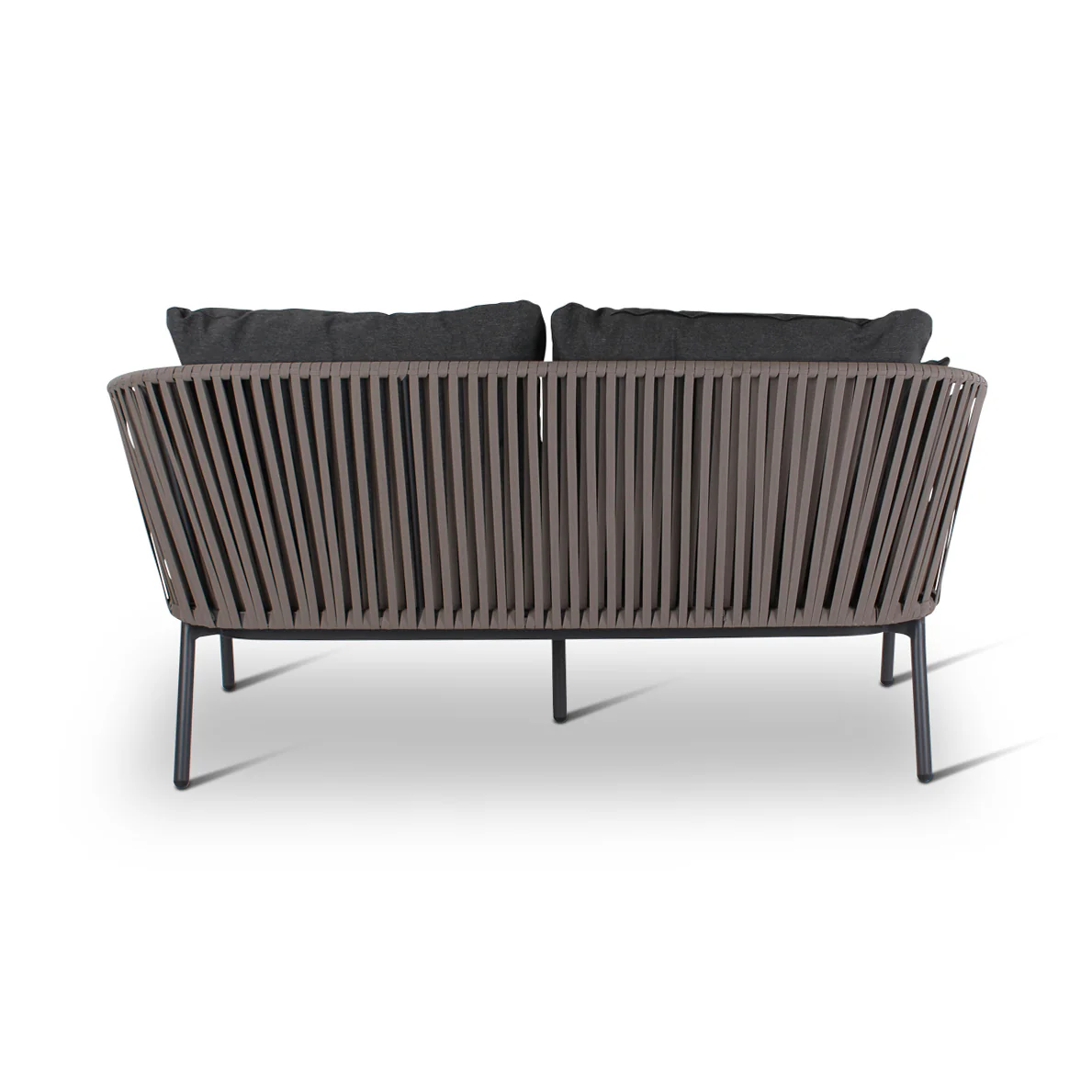 Garten-Sofa 2-Sitzer aus Aluminium in Anthrazit CLAVO - Image 4