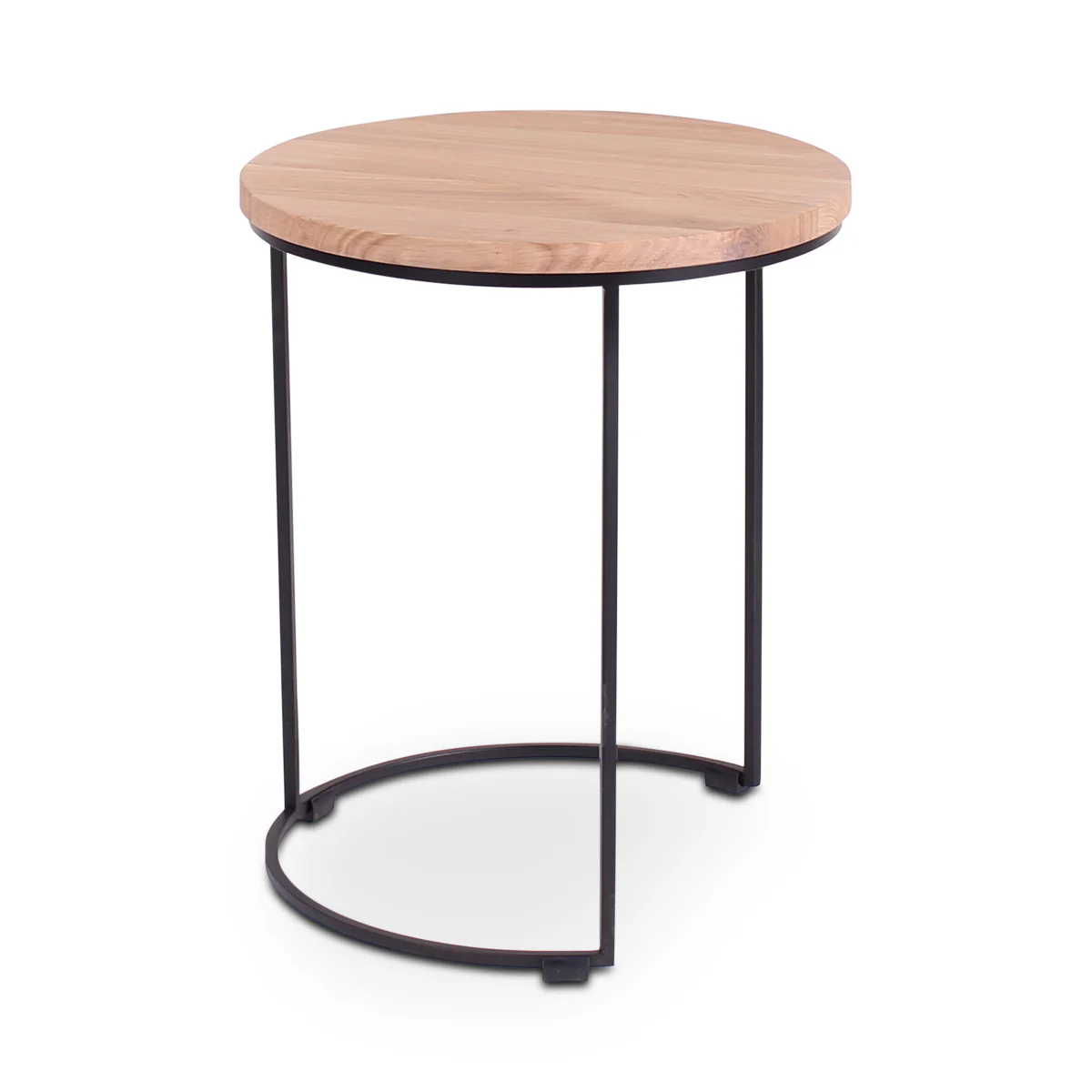 Beistelltisch Natur schwarzes Metallgestell 40x40 FARO
