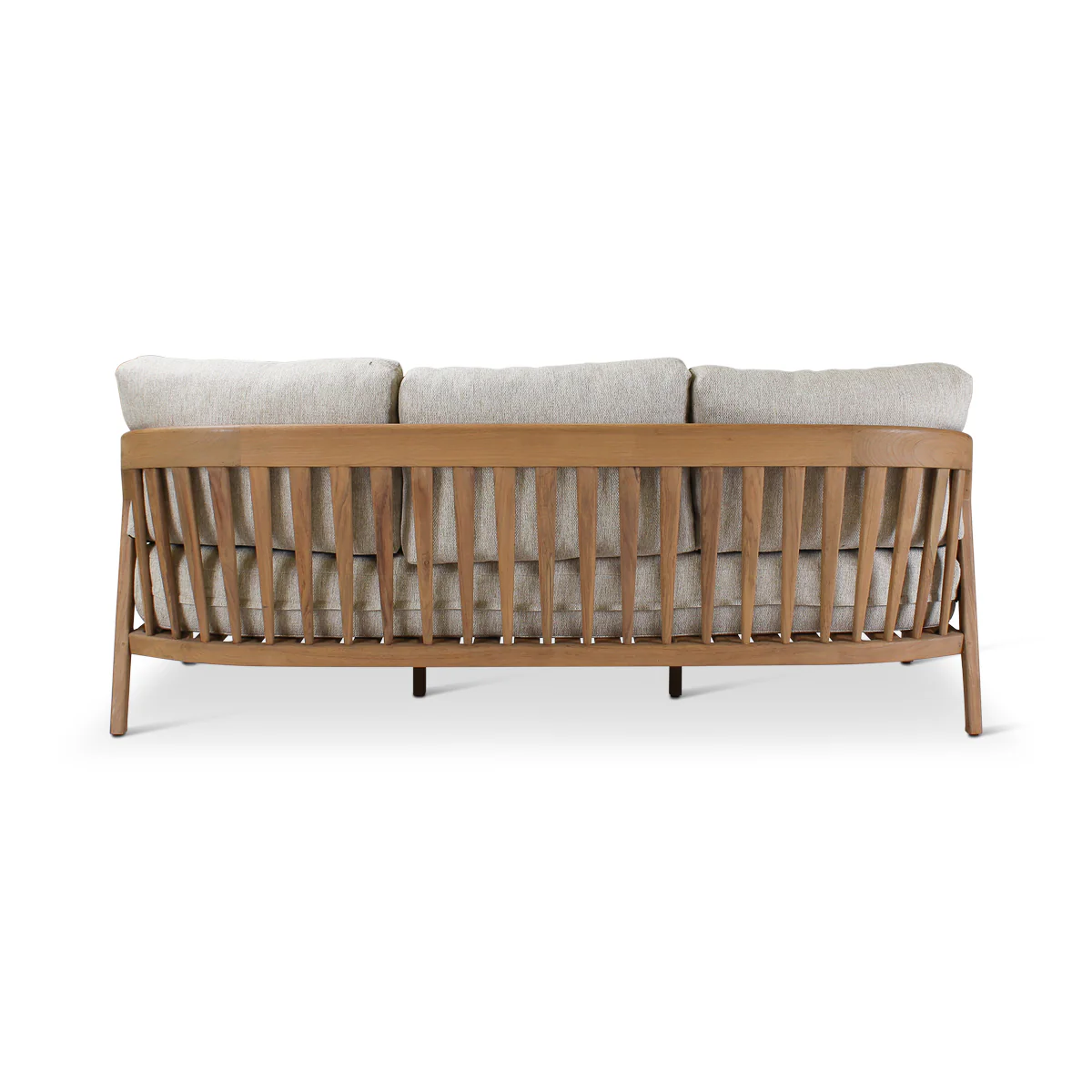 Garten-Sofa 3-Sitzer aus naturbelassenem Teakholz LISA - Image 5