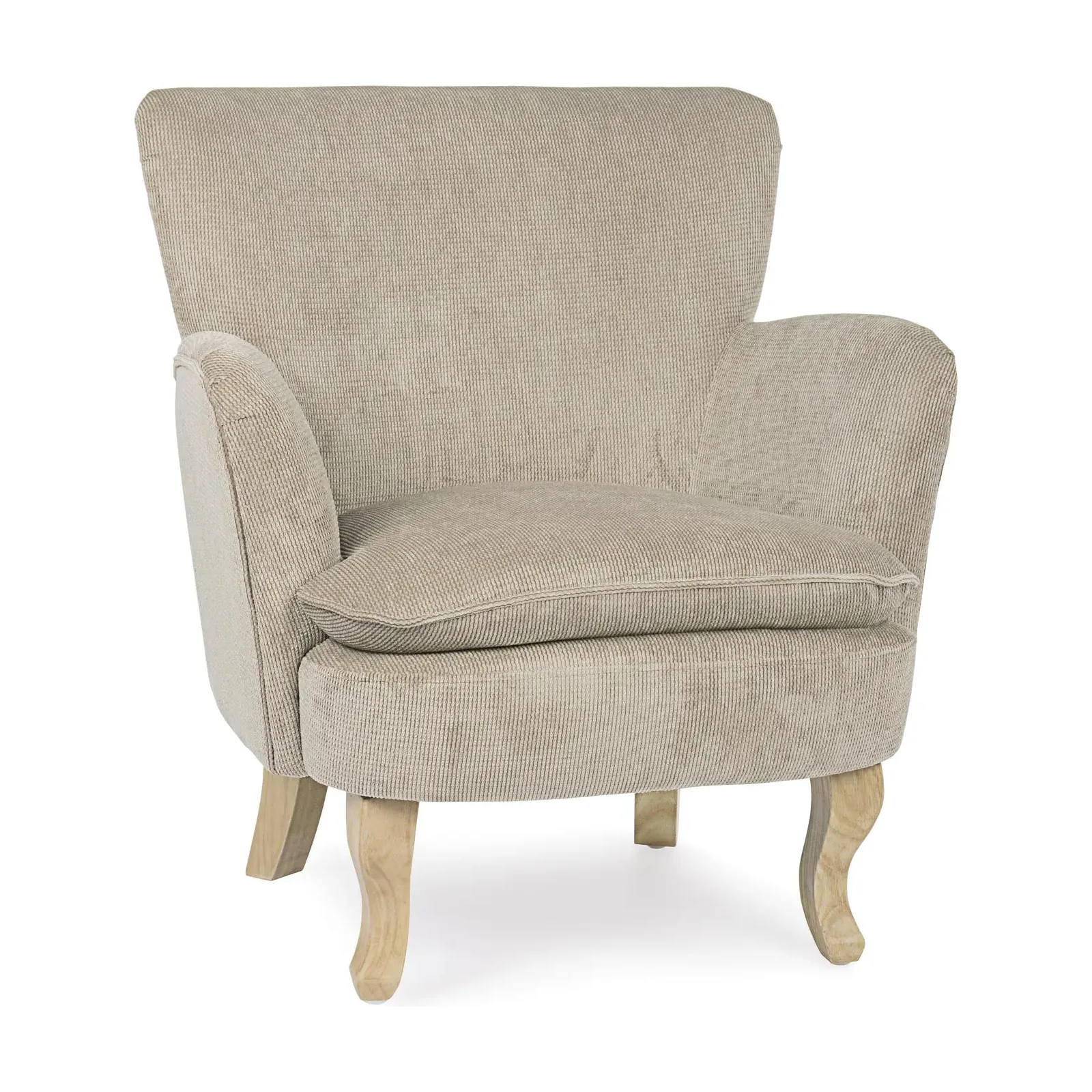 Chenille Sessel Taupe