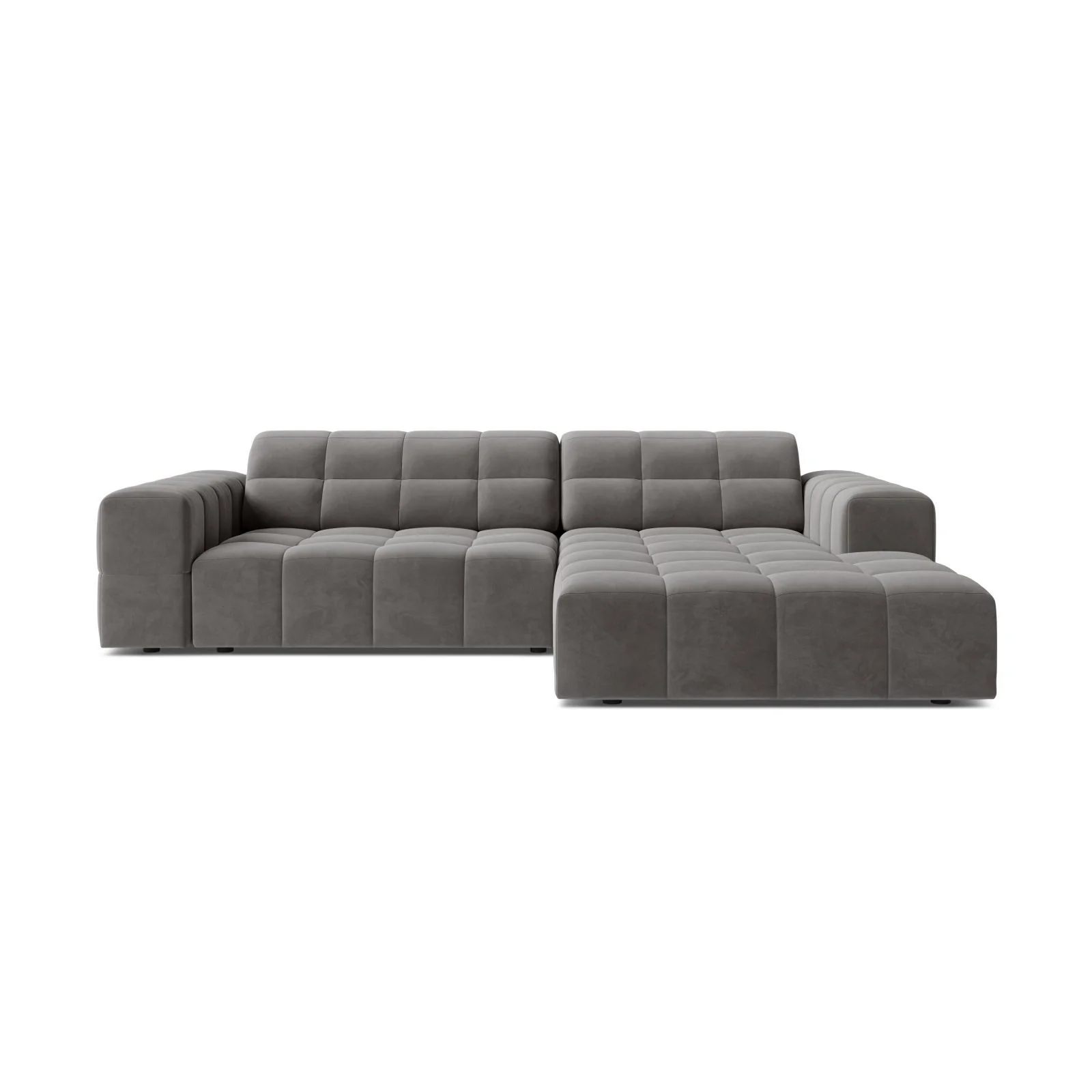Chicago 3-Sitzer Ecksofa, Rechte Seite, aus Samt oder Chenille, 234x167 cm - Image 106