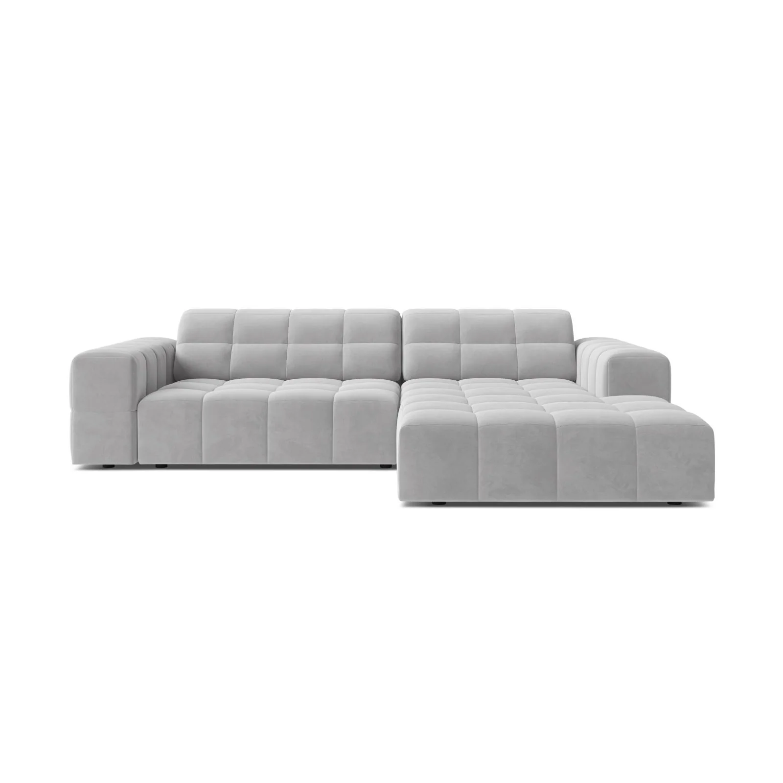 Chicago 3-Sitzer Ecksofa, Rechte Seite, aus Samt oder Chenille, 234x167 cm - Image 121
