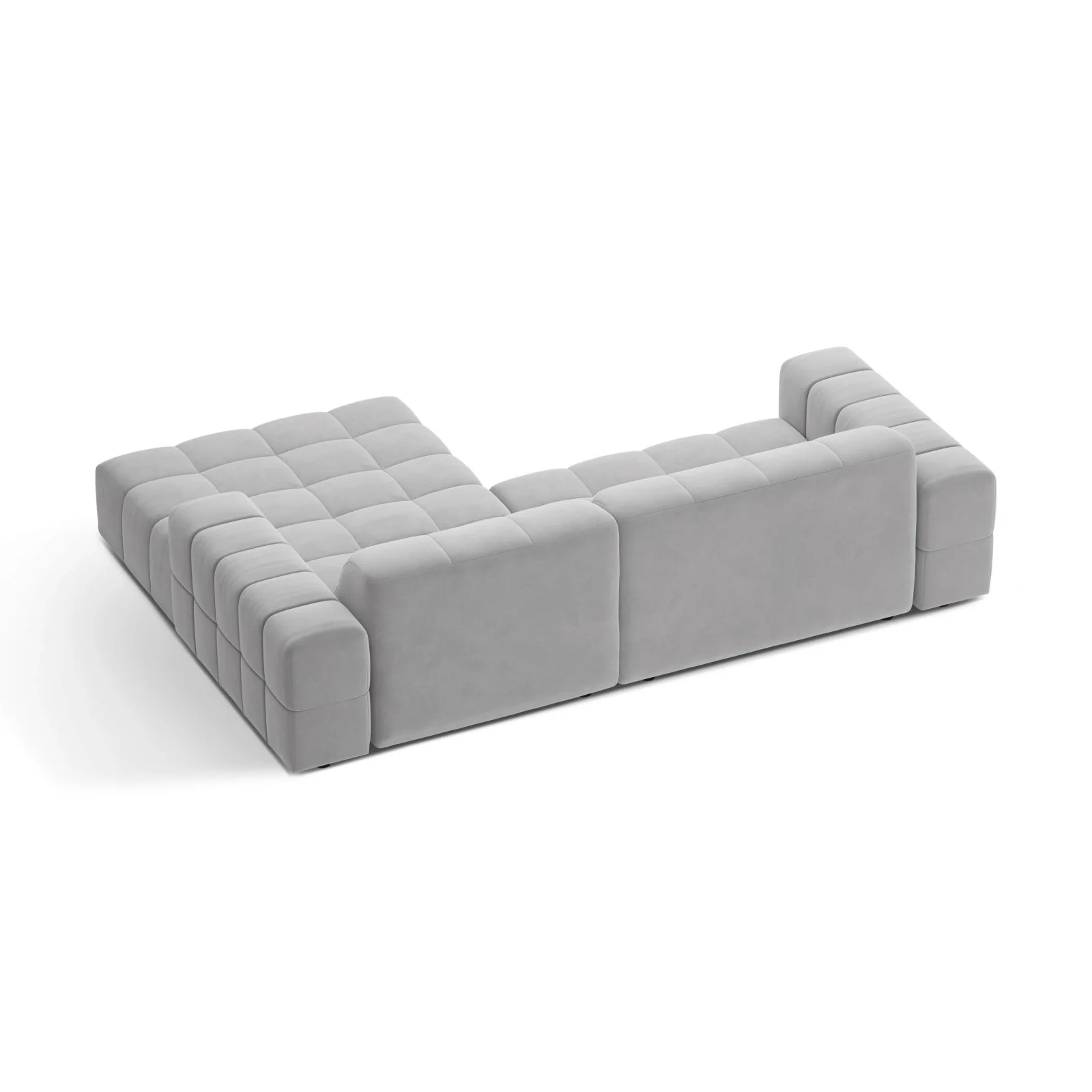 Chicago 3-Sitzer Ecksofa, Rechte Seite, aus Samt oder Chenille, 234x167 cm - Image 124