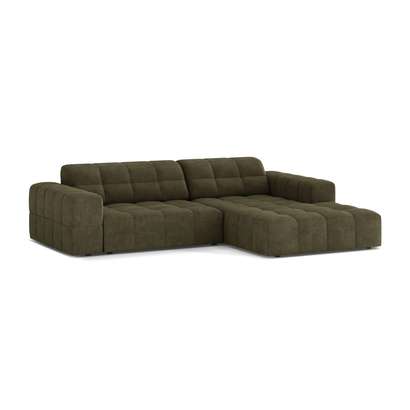 Chicago 3-Sitzer Ecksofa, Rechte Seite, aus Samt oder Chenille, 234x167 cm - Image 18