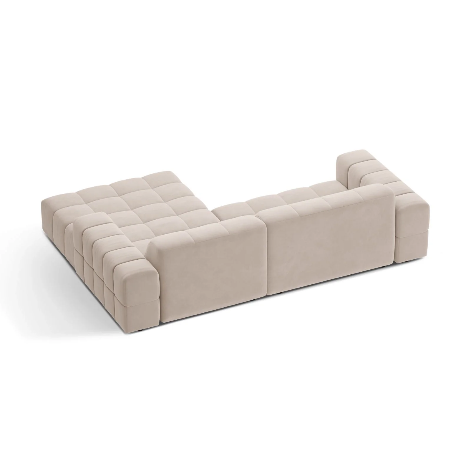 Chicago 3-Sitzer Ecksofa, Rechte Seite, aus Samt oder Chenille, 234x167 cm - Image 48