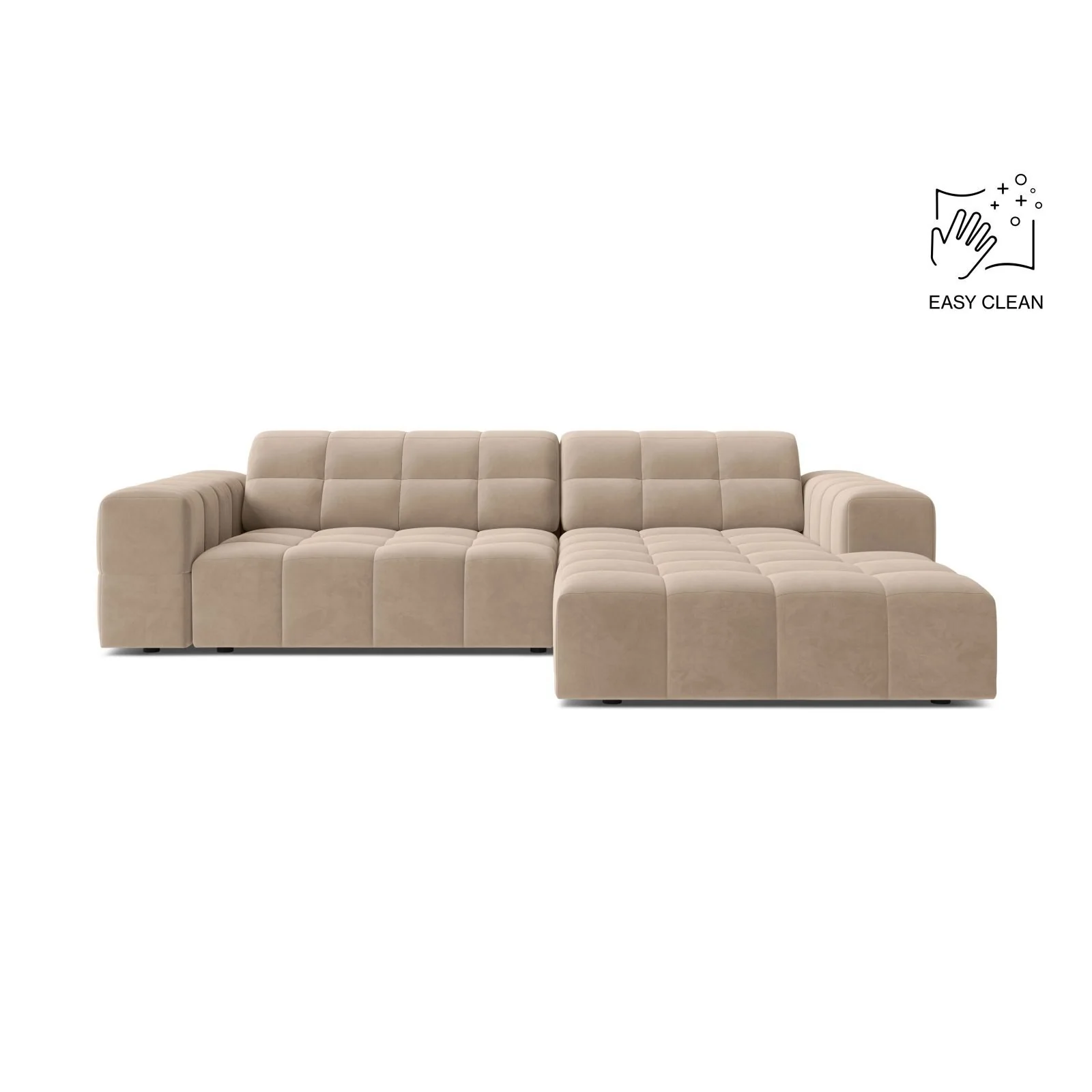 Chicago 3-Sitzer Ecksofa, Rechte Seite, aus Samt oder Chenille, 234x167 cm - Image 54