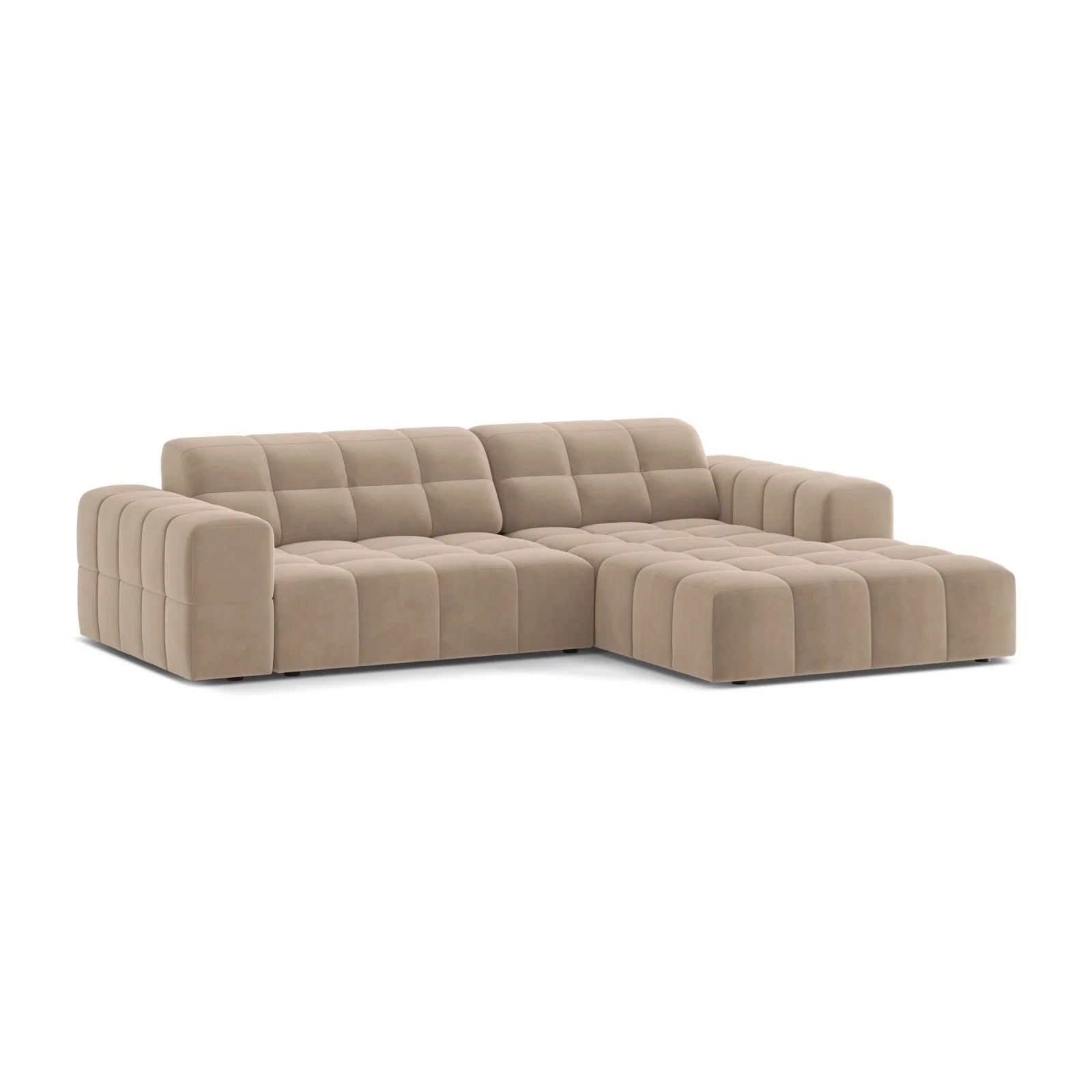 Chicago 3-Sitzer Ecksofa, Rechte Seite, aus Samt oder Chenille, 234x167 cm - Image 55
