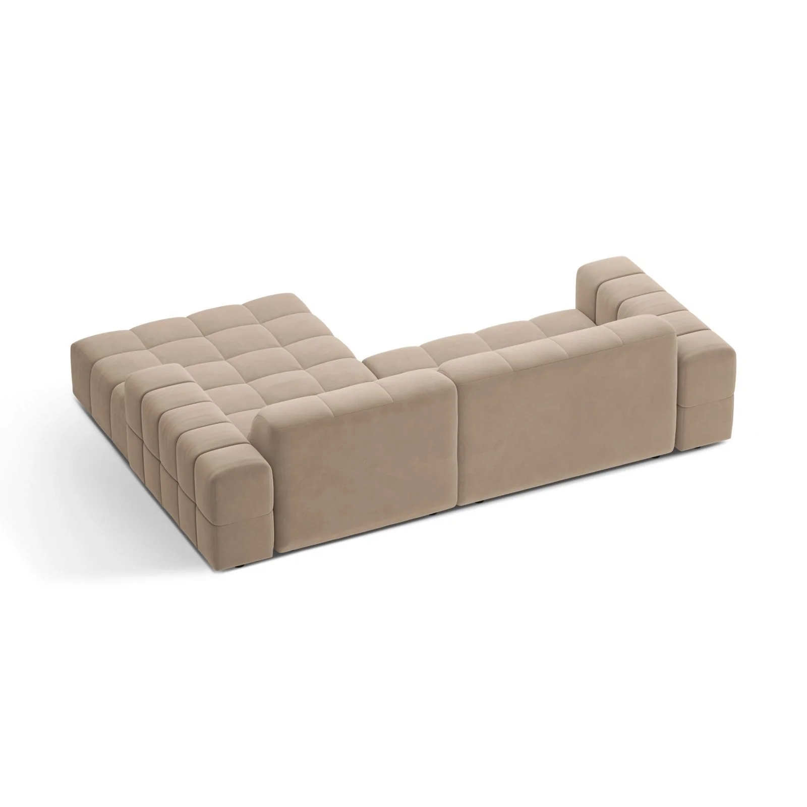 Chicago 3-Sitzer Ecksofa, Rechte Seite, aus Samt oder Chenille, 234x167 cm - Image 56