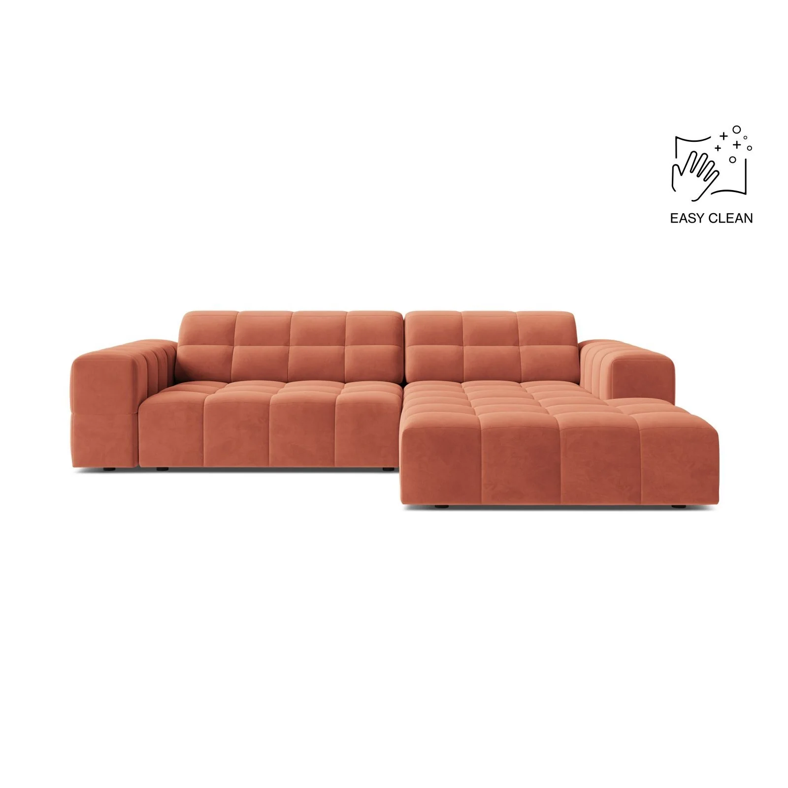 Chicago 3-Sitzer Ecksofa, Rechte Seite, aus Samt oder Chenille, 234x167 cm - Image 58