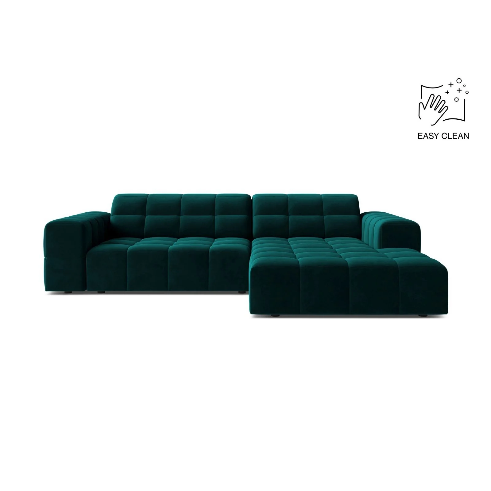 Chicago 3-Sitzer Ecksofa, Rechte Seite, aus Samt oder Chenille, 234x167 cm - Image 62