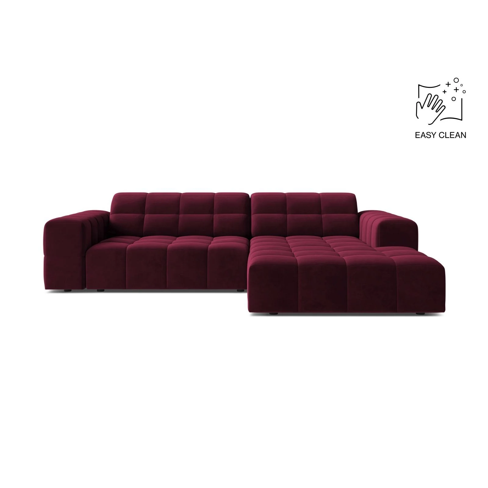 Chicago 3-Sitzer Ecksofa, Rechte Seite, aus Samt oder Chenille, 234x167 cm - Image 66