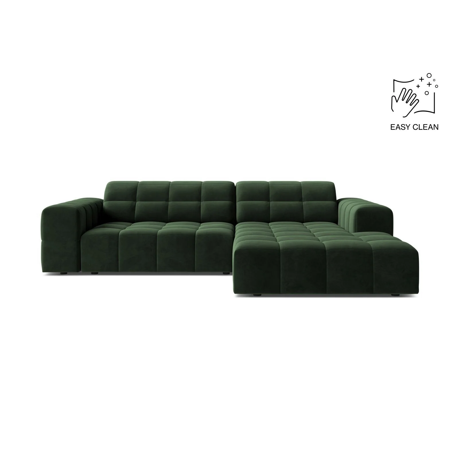 Chicago 3-Sitzer Ecksofa, Rechte Seite, aus Samt oder Chenille, 234x167 cm - Image 70