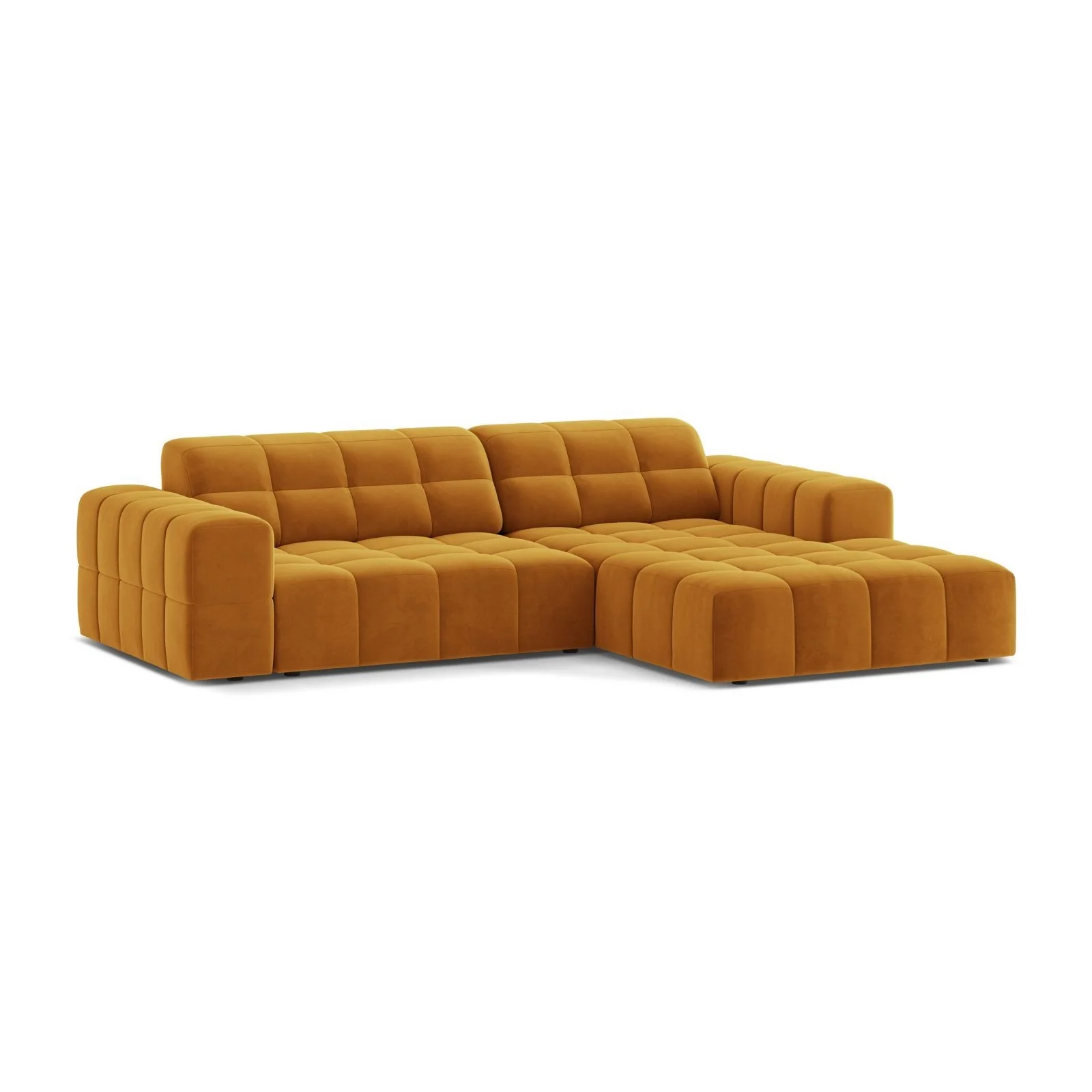 Chicago 3-Sitzer Ecksofa, Rechte Seite, aus Samt oder Chenille, 234x167 cm - Image 75