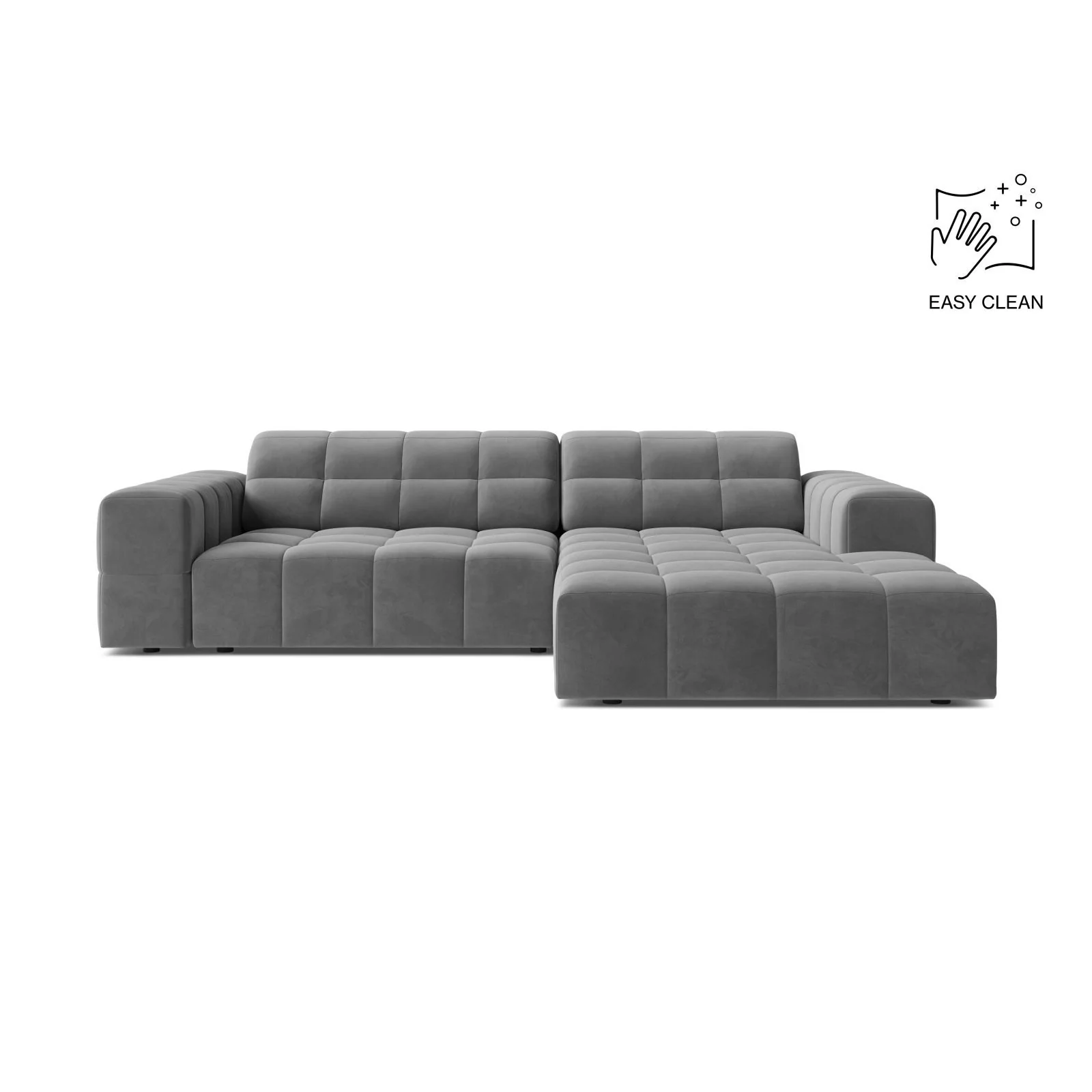 Chicago 3-Sitzer Ecksofa, Rechte Seite, aus Samt oder Chenille, 234x167 cm - Image 78