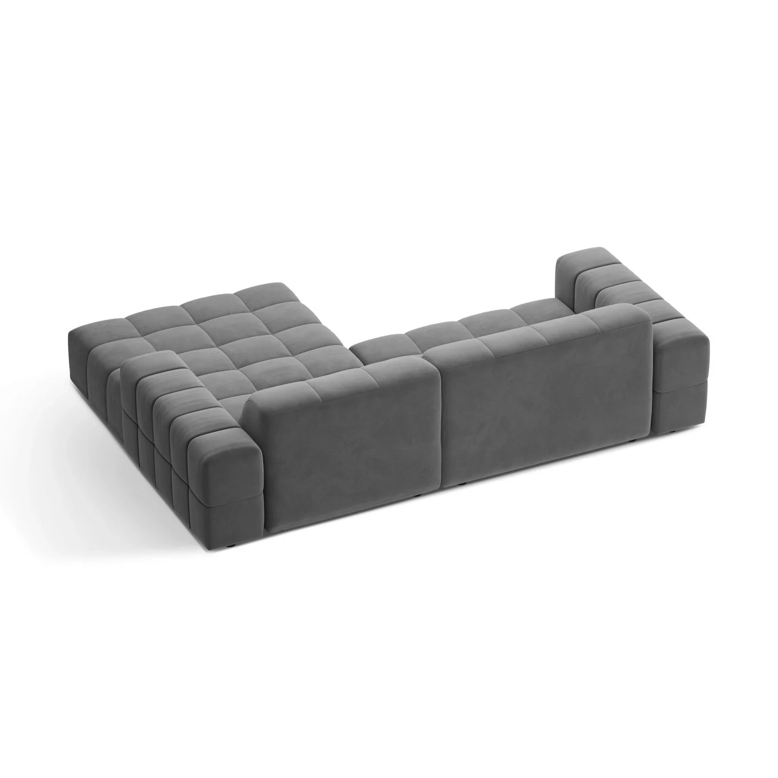 Chicago 3-Sitzer Ecksofa, Rechte Seite, aus Samt oder Chenille, 234x167 cm - Image 80