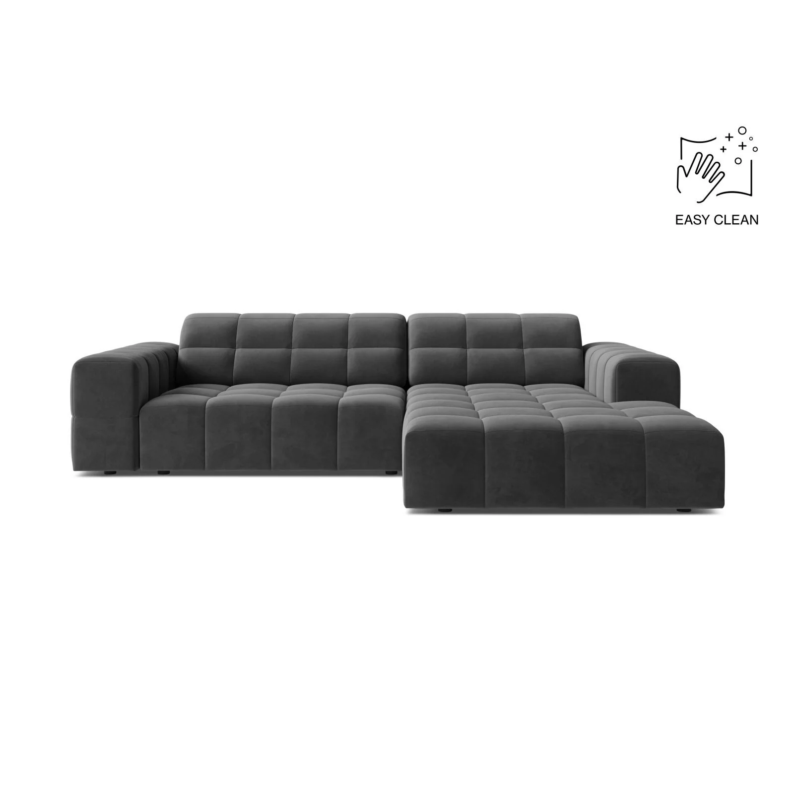 Chicago 3-Sitzer Ecksofa, Rechte Seite, aus Samt oder Chenille, 234x167 cm - Image 82