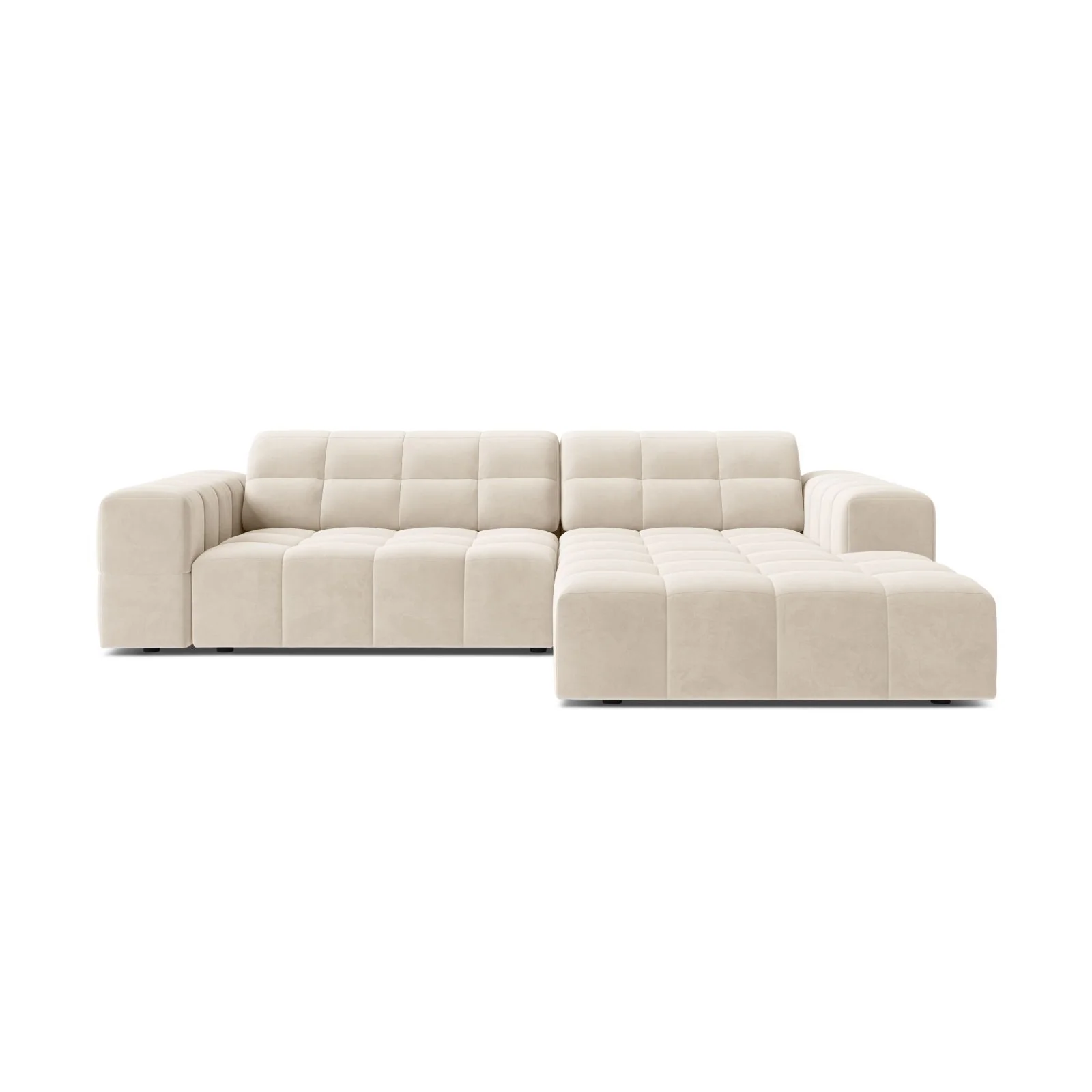 Chicago 3-Sitzer Ecksofa, Rechte Seite, aus Samt oder Chenille, 234x167 cm - Image 86