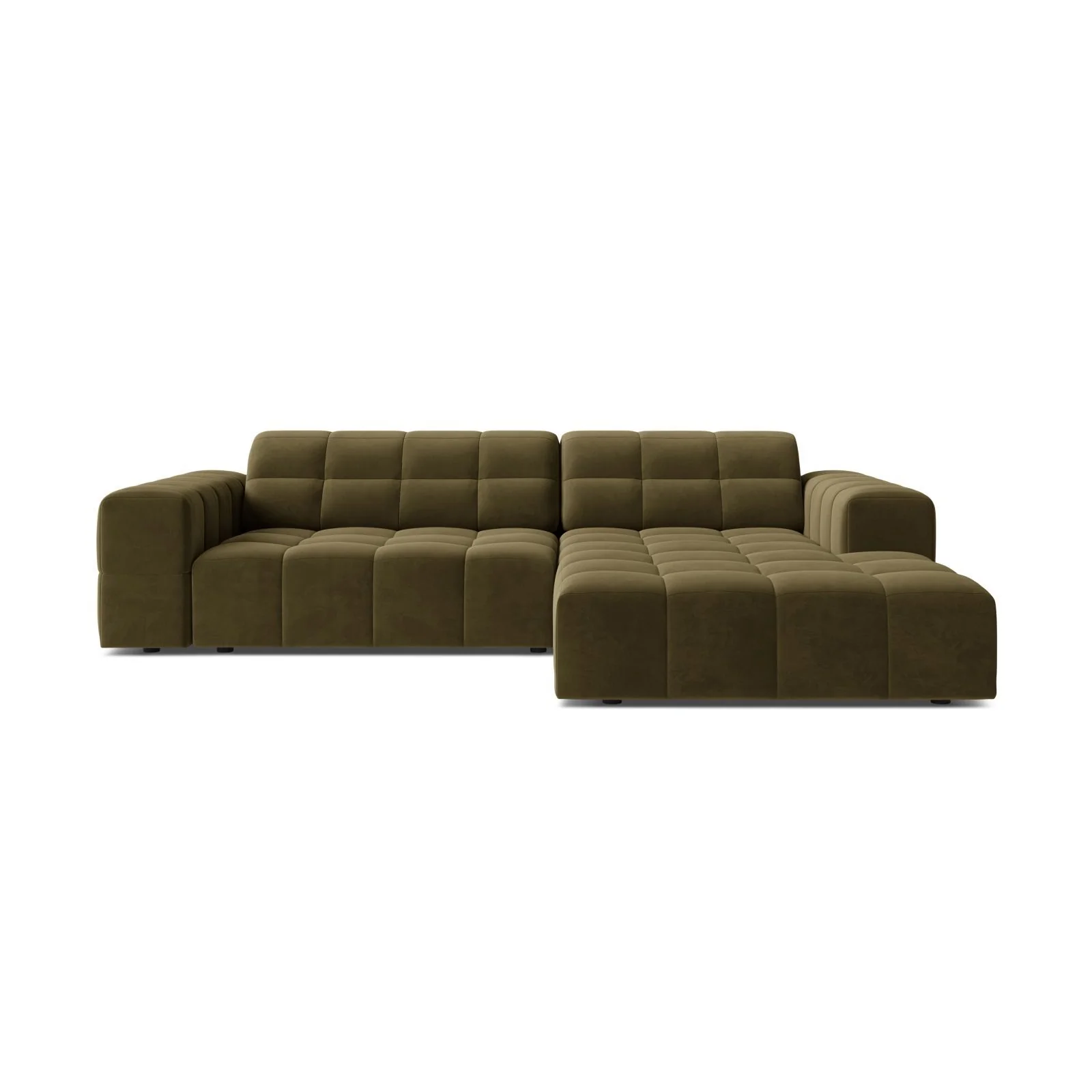 Chicago 3-Sitzer Ecksofa, Rechte Seite, aus Samt oder Chenille, 234x167 cm - Image 91