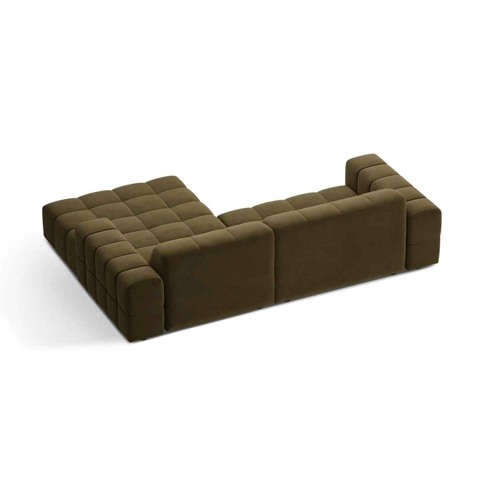 Chicago 3-Sitzer Ecksofa, Rechte Seite, aus Samt oder Chenille, 234x167 cm - Image 94