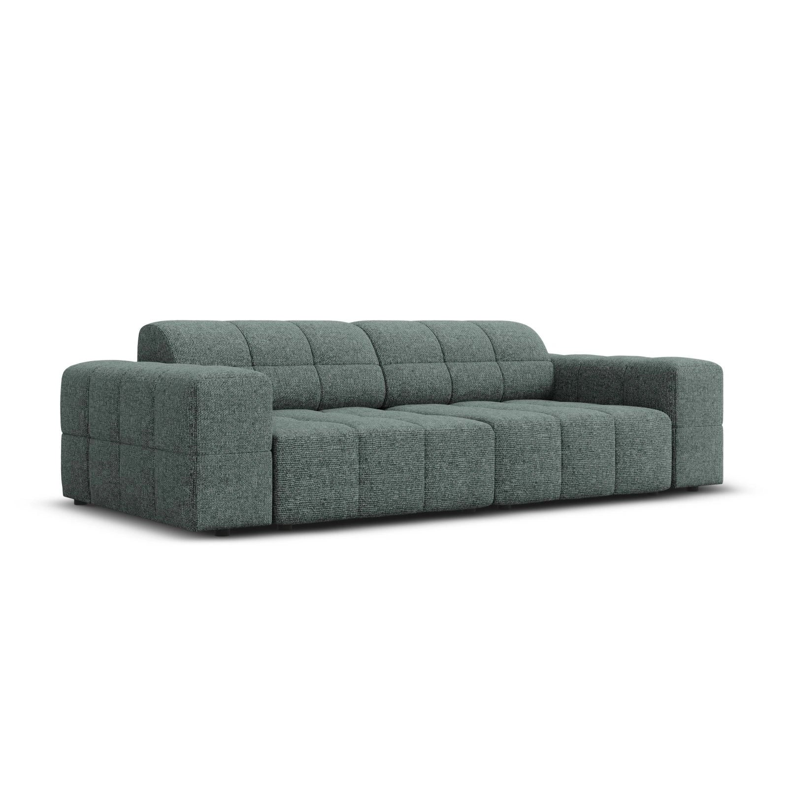 Chicago 3-Sitzer Sofa aus Chenille in Hellbeige (Haga 23), 204x102x70 cm - Image 15