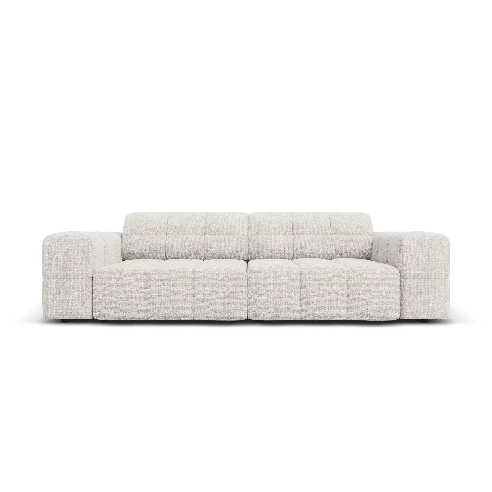 Chicago 3-Sitzer Sofa aus Chenille in Hellbeige (Haga 23), 204x102x70 cm - Image 25