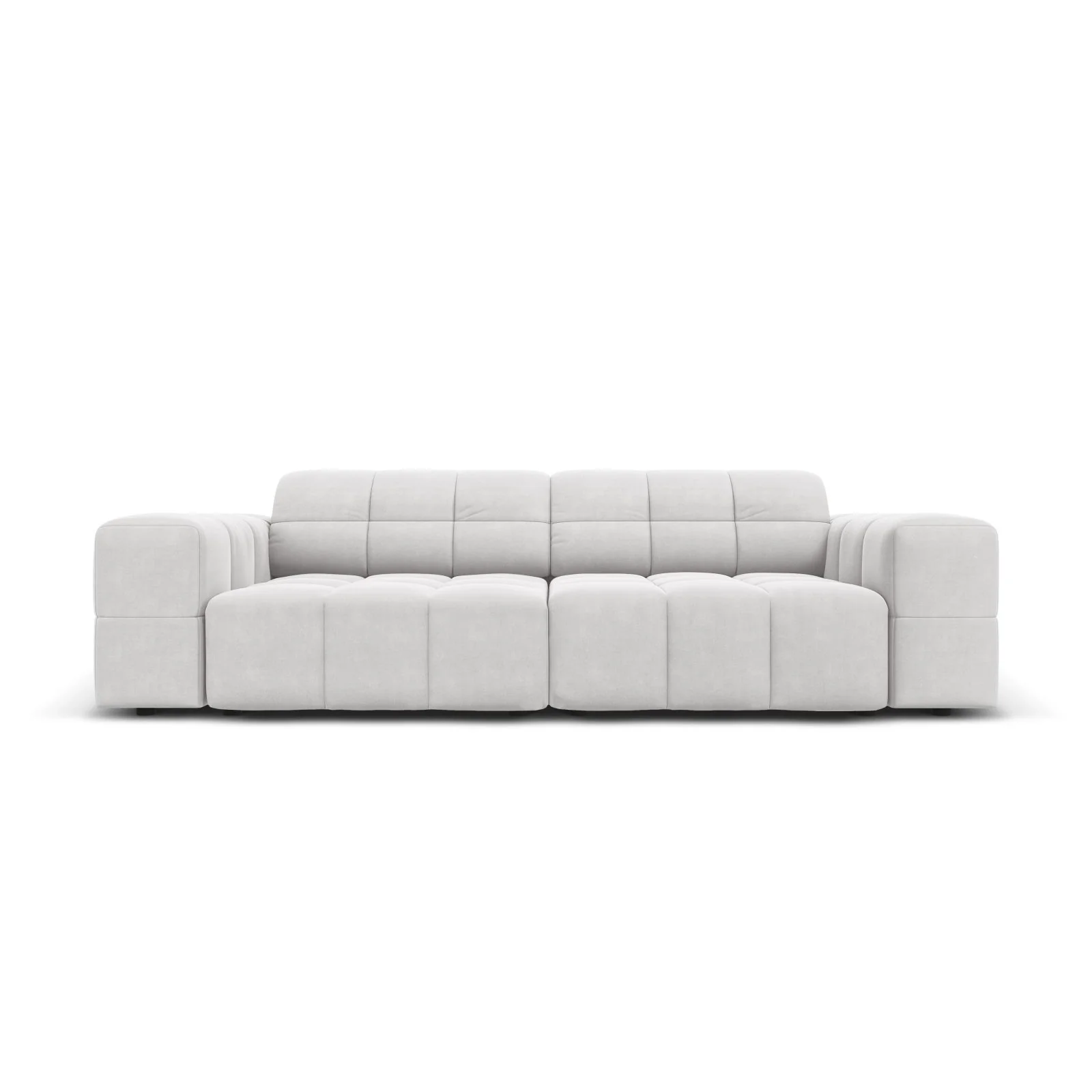 Chicago 3-Sitzer Sofa aus Chenille in Hellbeige (Haga 23), 204x102x70 cm - Image 85