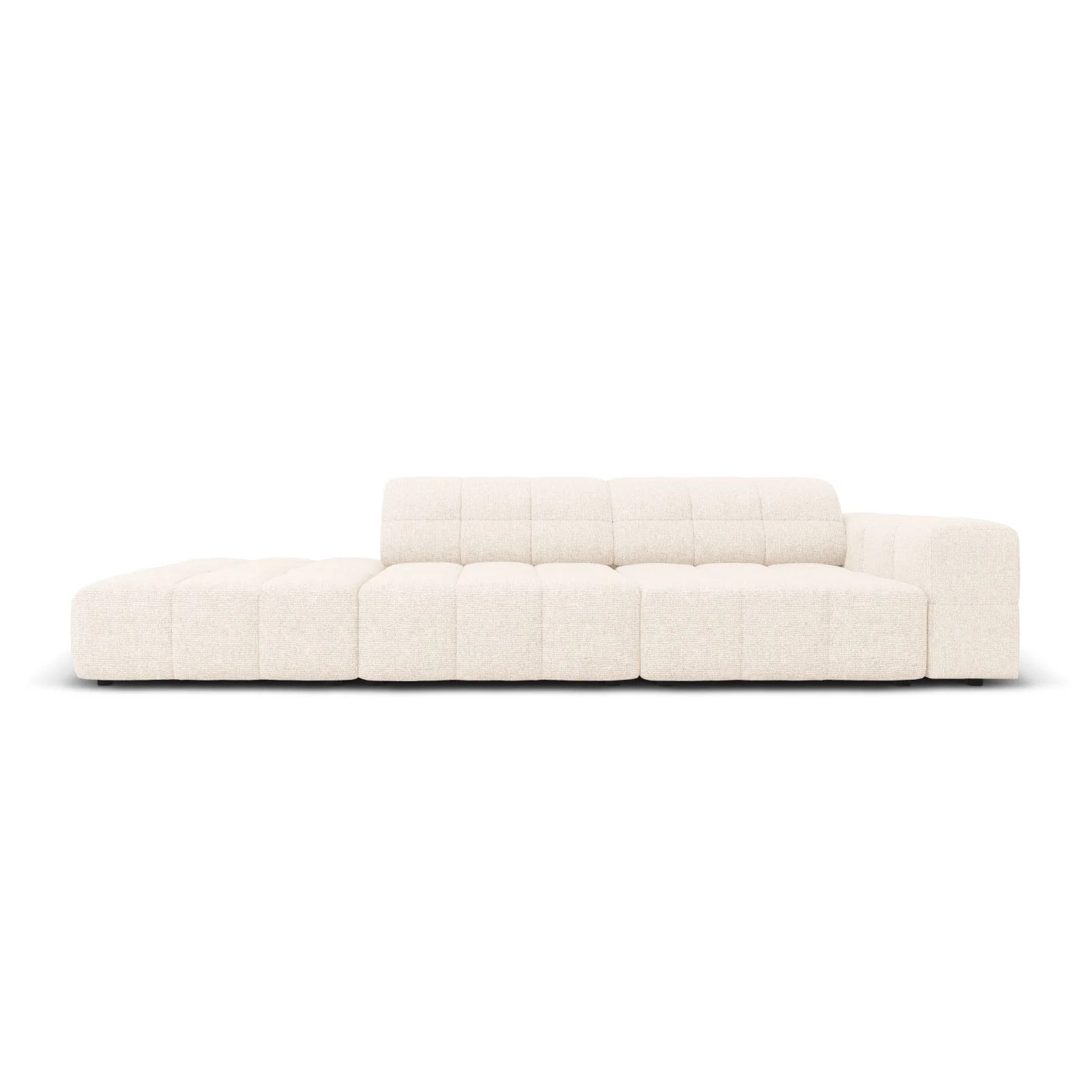 Chicago 3-Sitzer Sofa, Linksseitig, aus Chenille, 262x102x70 cm