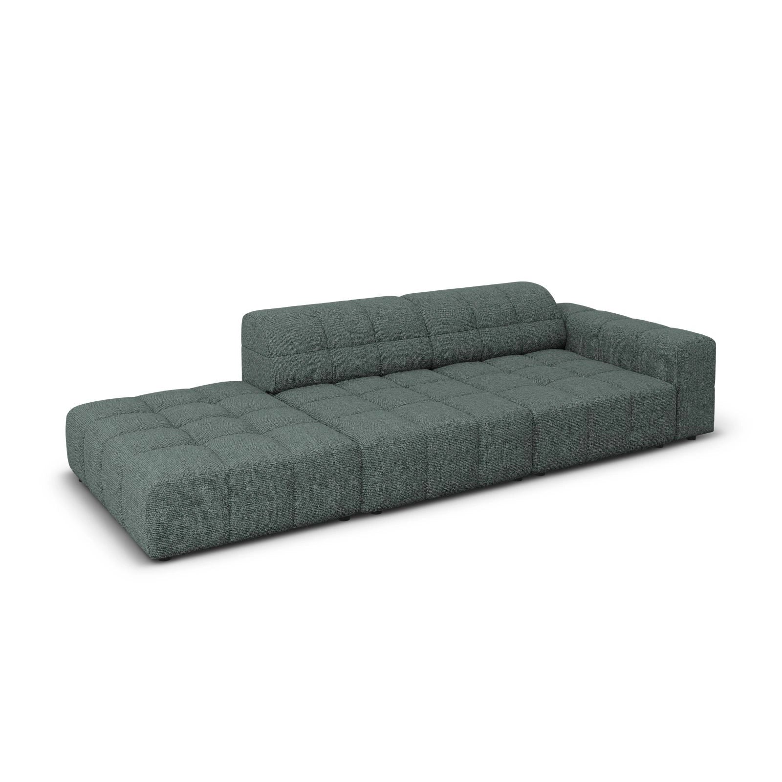 Chicago 3-Sitzer Sofa, Linksseitig, aus Chenille, 262x102x70 cm - Image 16