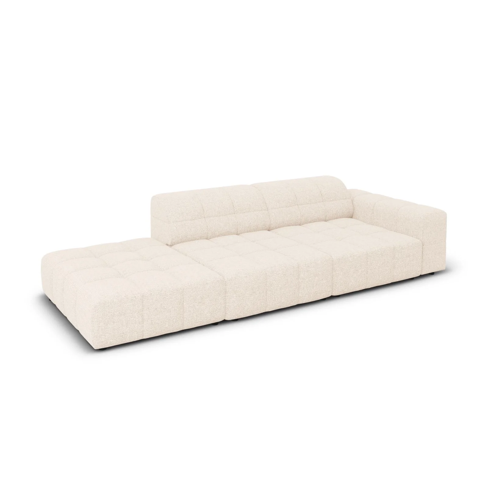 Chicago 3-Sitzer Sofa, Linksseitig, aus Chenille, 262x102x70 cm - Image 4