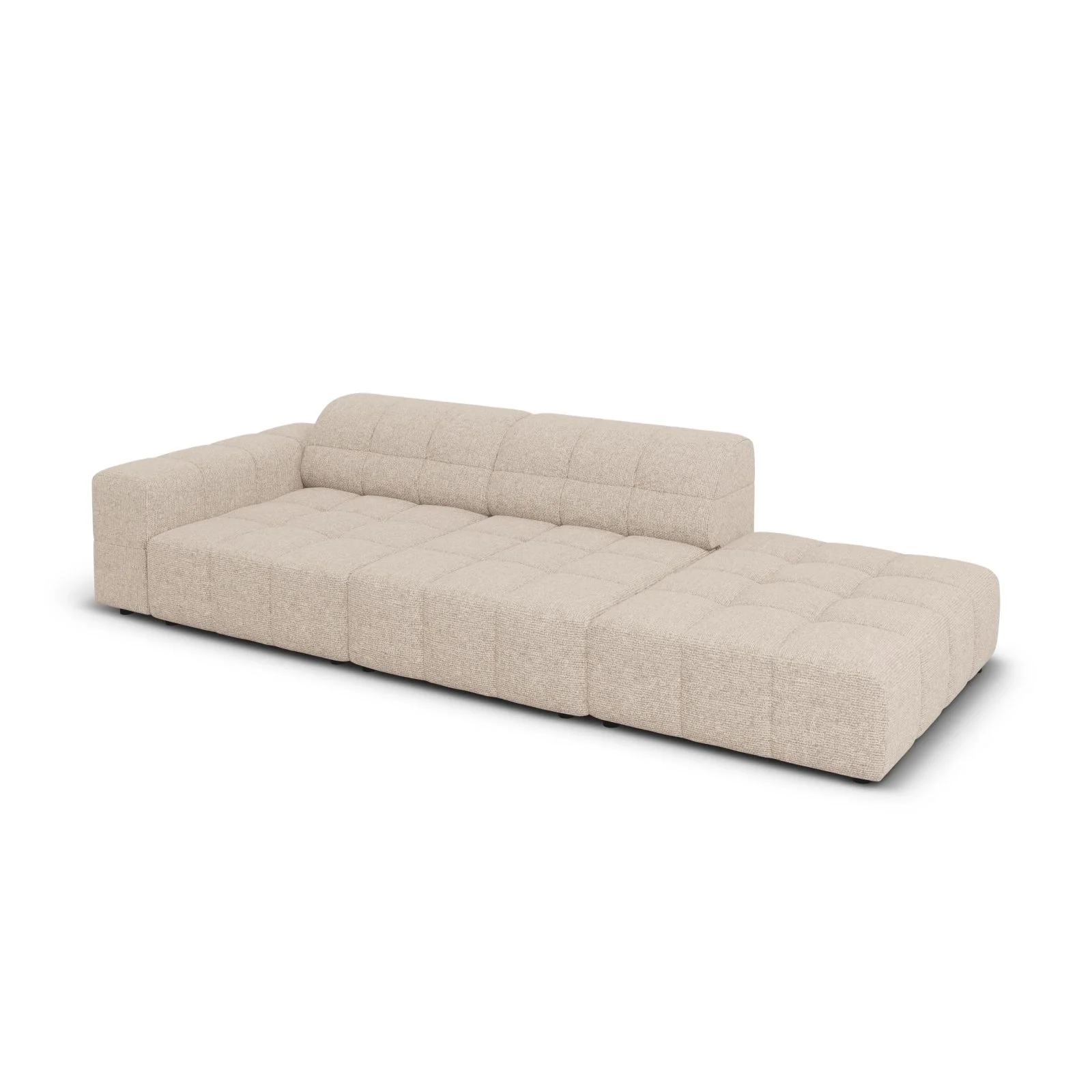 Chicago 3-Sitzer Sofa, Rechtsseitig, aus Chenille, 262x102x70 cm - Image 10
