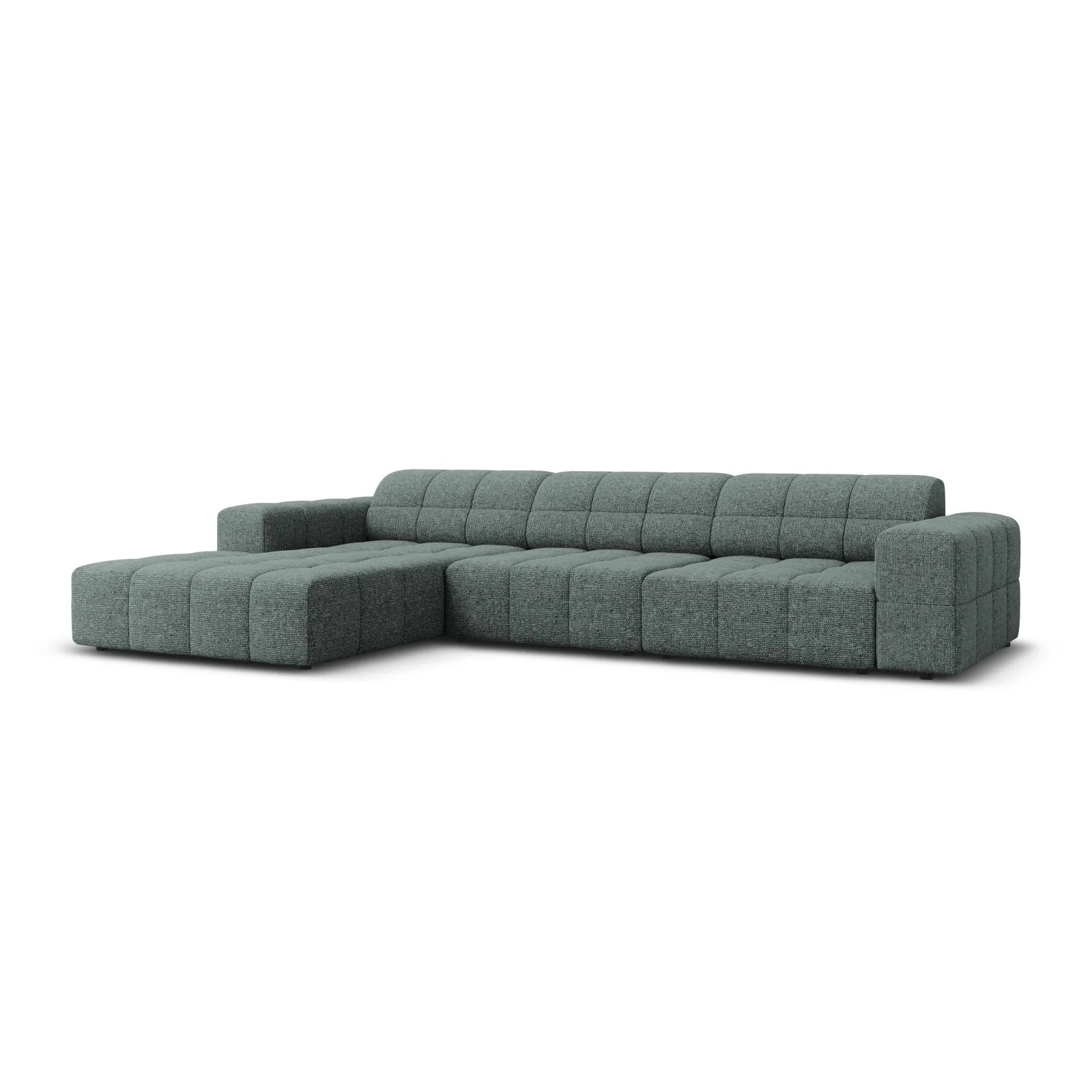 Chicago 4-Sitzer Ecksofa, Linke Seite, aus Samt der Chenille, 284x166x70 cm - Image 15