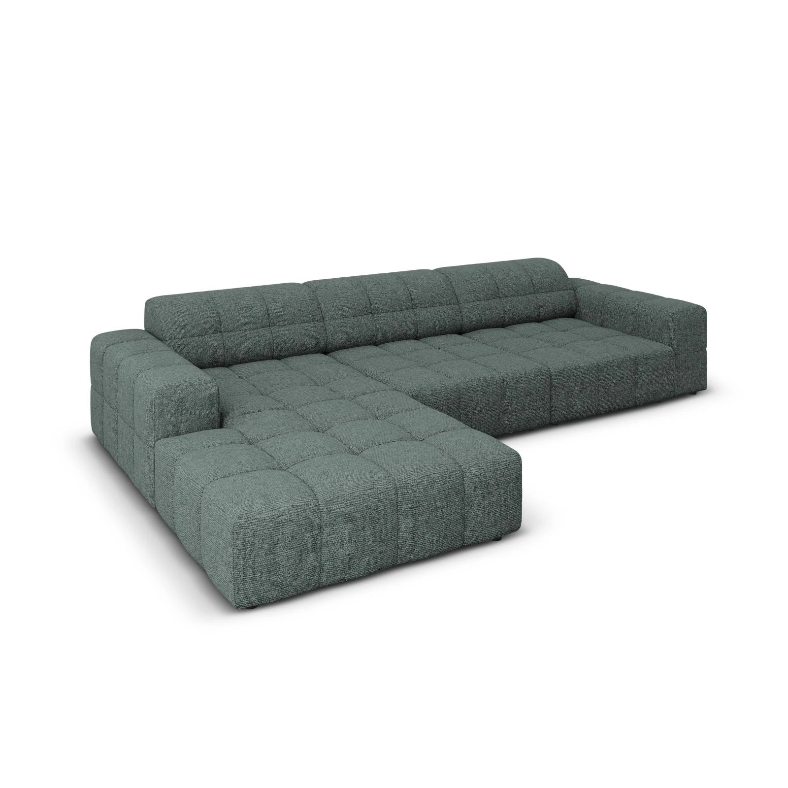 Chicago 4-Sitzer Ecksofa, Linke Seite, aus Samt der Chenille, 284x166x70 cm - Image 16