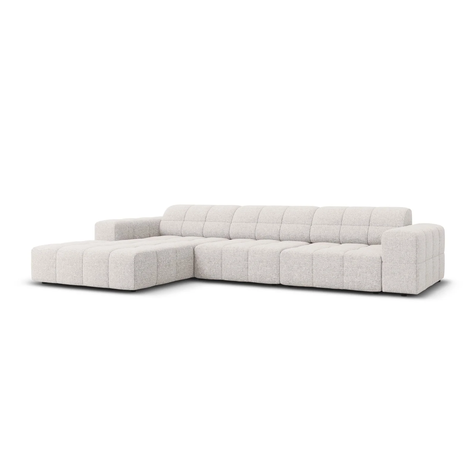 Chicago 4-Sitzer Ecksofa, Linke Seite, aus Samt der Chenille, 284x166x70 cm - Image 27