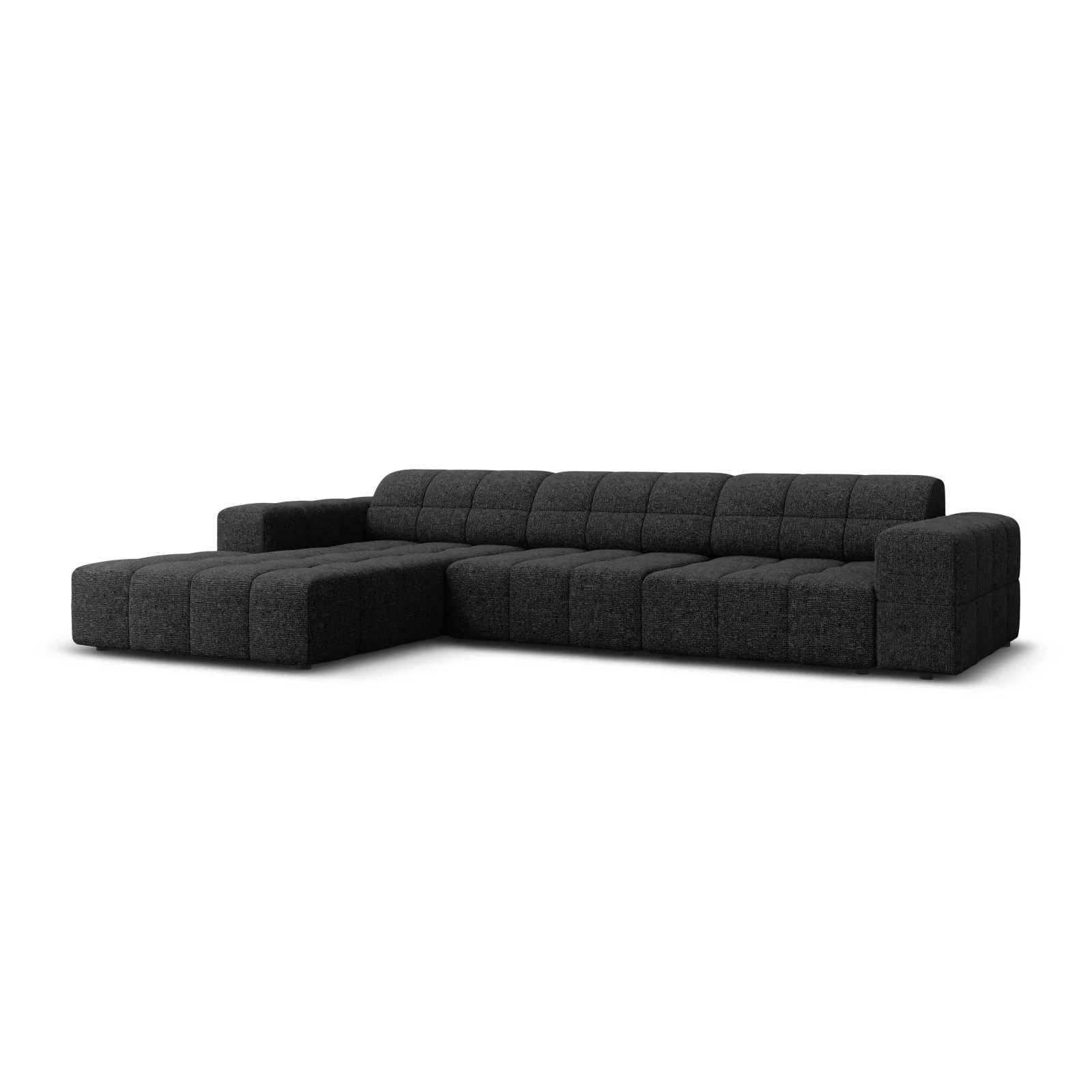 Chicago 4-Sitzer Ecksofa, Linke Seite, aus Samt der Chenille, 284x166x70 cm - Image 39