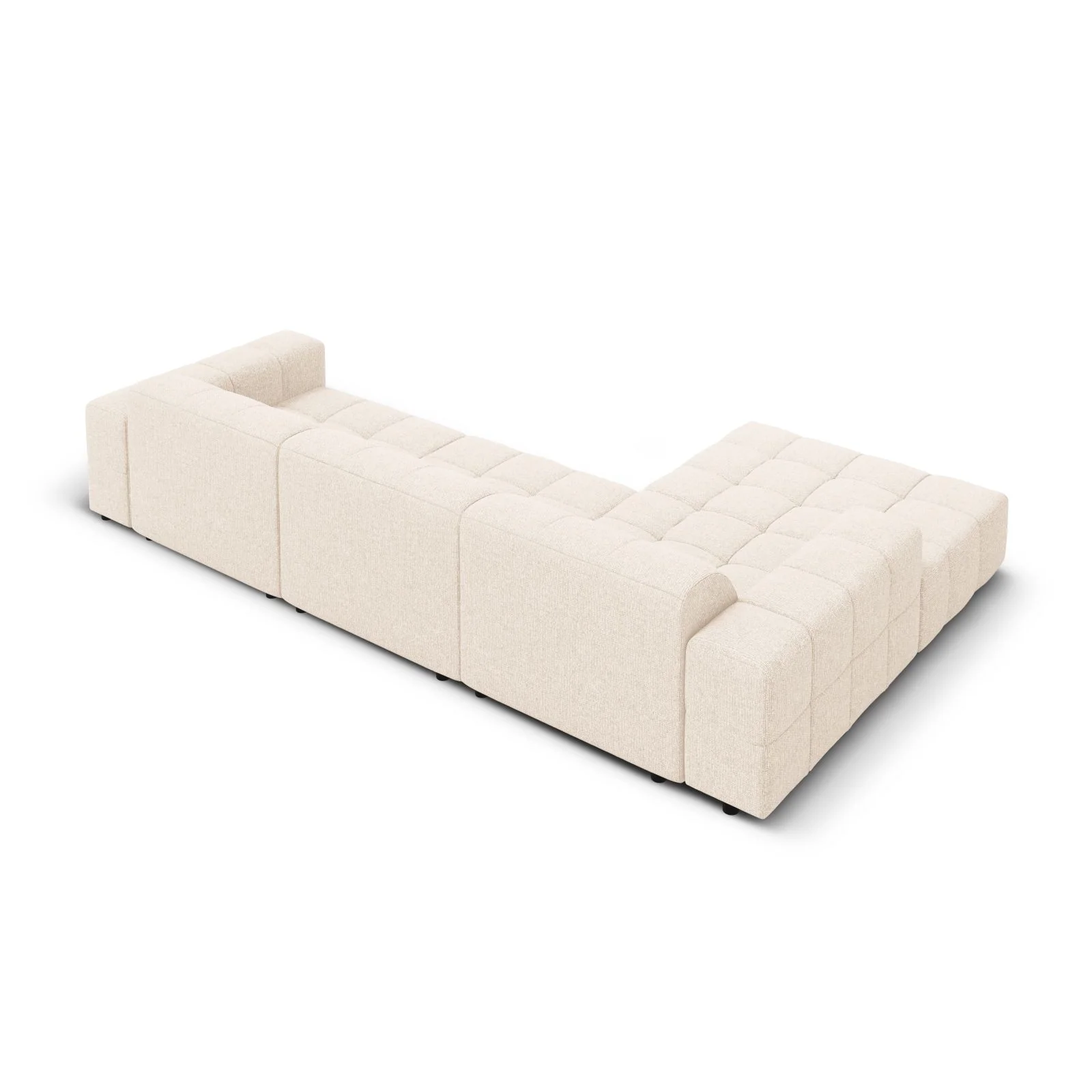 Chicago 4-Sitzer Ecksofa, Linke Seite, aus Samt der Chenille, 284x166x70 cm - Image 5