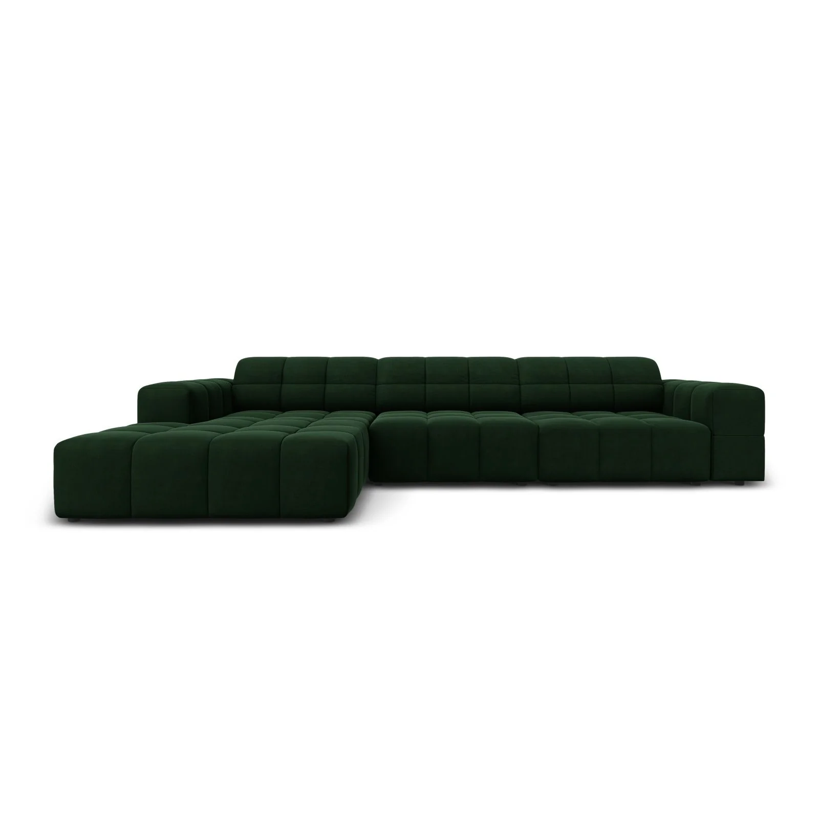 Chicago 4-Sitzer Ecksofa, Linke Seite, aus Samt der Chenille, 284x166x70 cm - Image 55