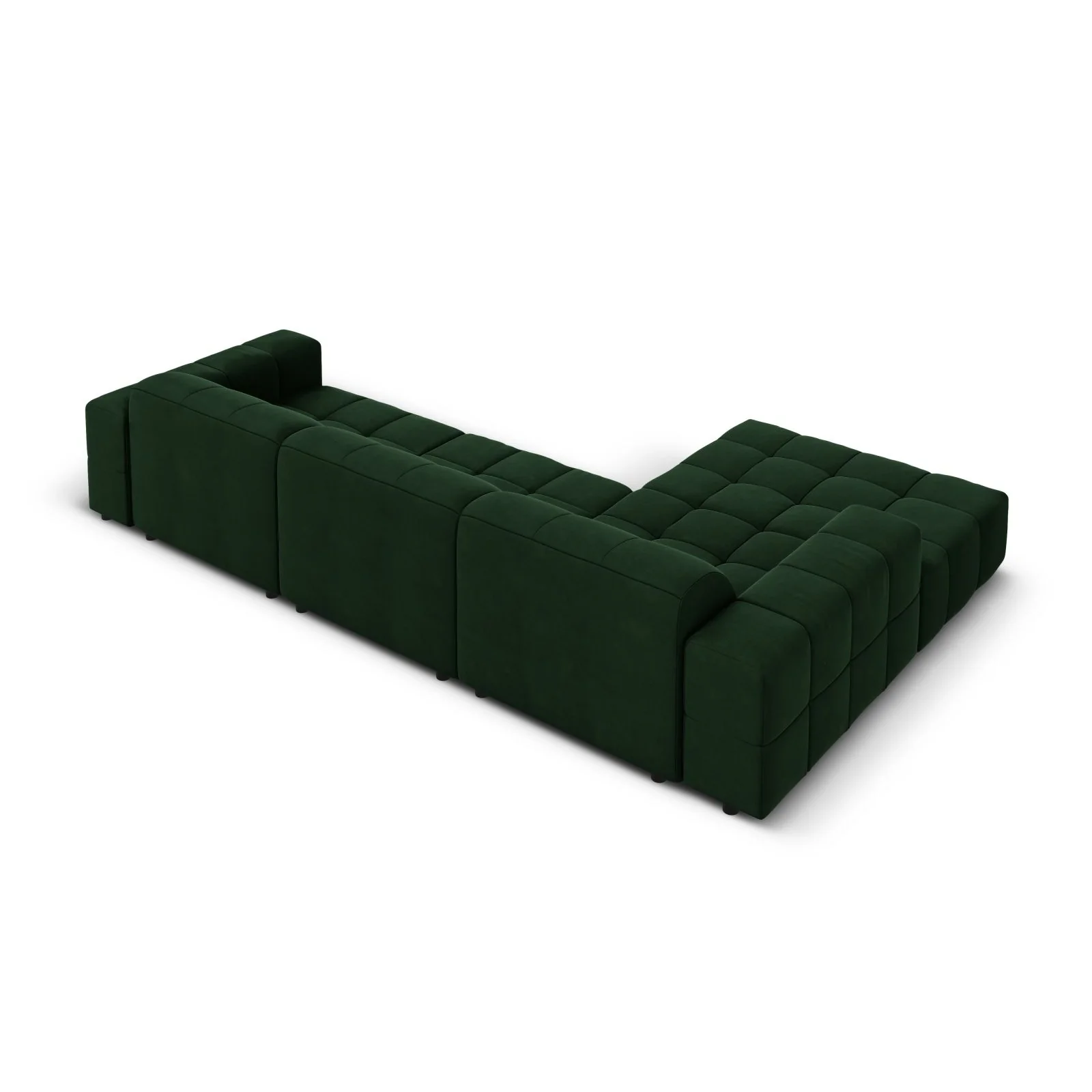 Chicago 4-Sitzer Ecksofa, Linke Seite, aus Samt der Chenille, 284x166x70 cm - Image 59