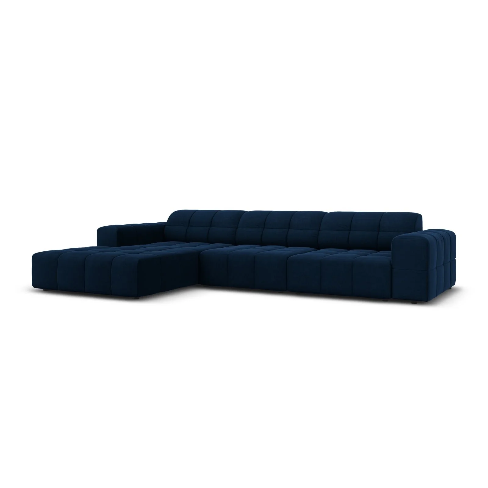 Chicago 4-Sitzer Ecksofa, Linke Seite, aus Samt der Chenille, 284x166x70 cm - Image 63