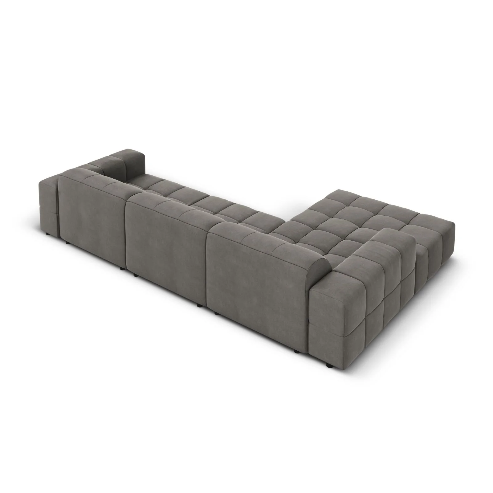 Chicago 4-Sitzer Ecksofa, Linke Seite, aus Samt der Chenille, 284x166x70 cm - Image 71