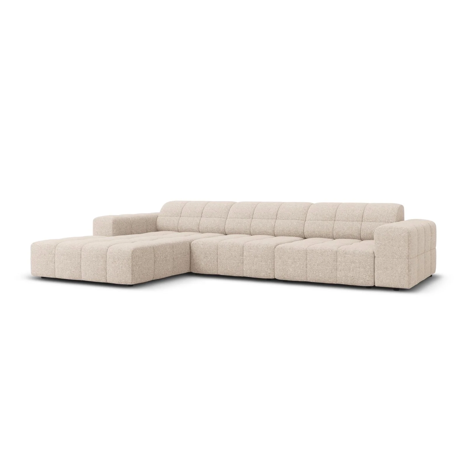 Chicago 4-Sitzer Ecksofa, Linke Seite, aus Samt der Chenille, 284x166x70 cm - Image 9