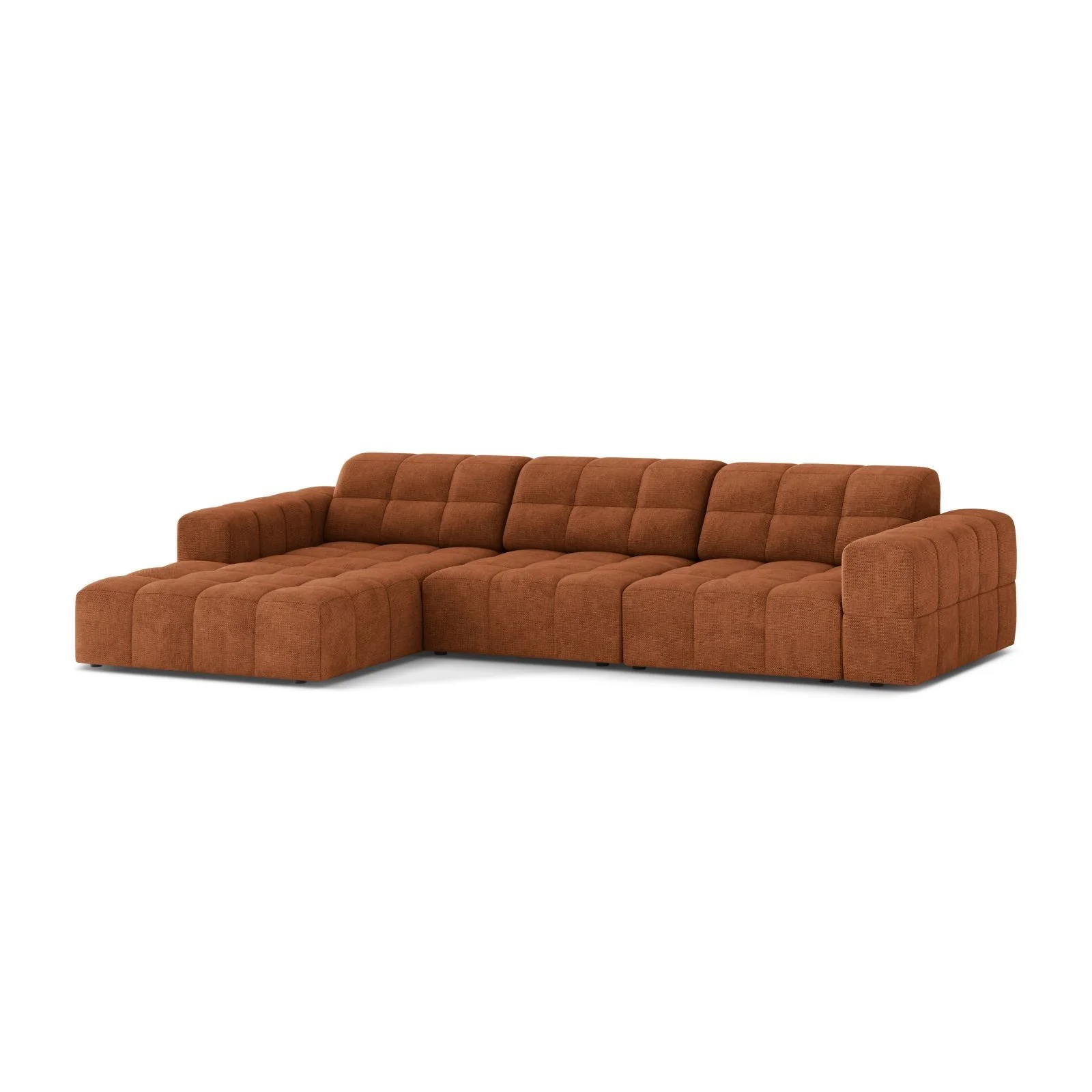 Chicago 4-Sitzer Ecksofa, Linke Seite, aus Samt oder Chenille, 294x167 cm - Image 13