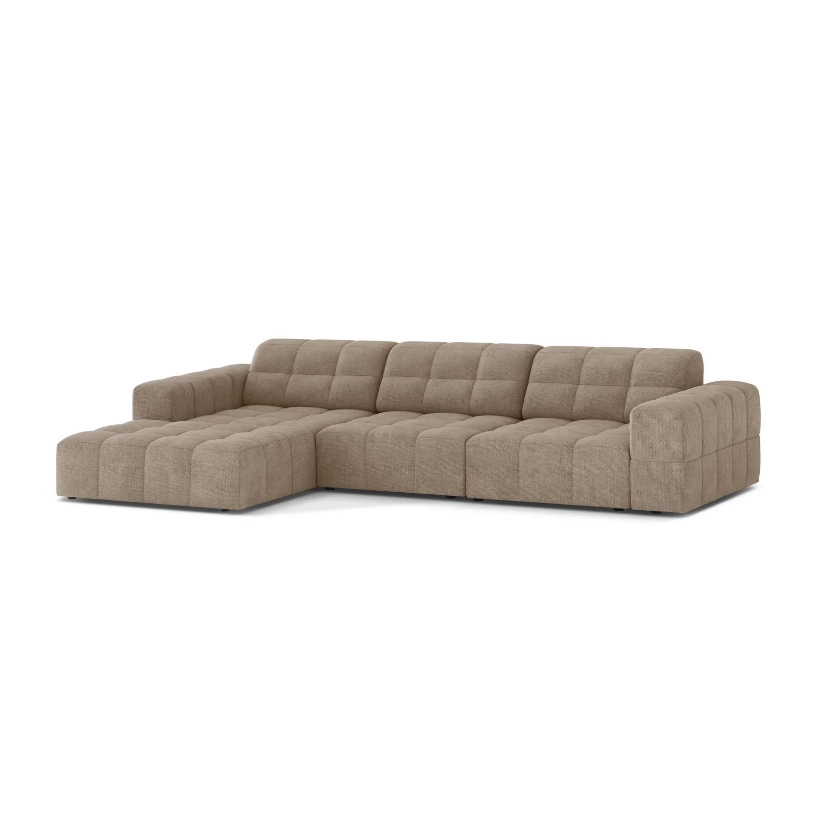 Chicago 4-Sitzer Ecksofa, Linke Seite, aus Samt oder Chenille, 294x167 cm - Image 8