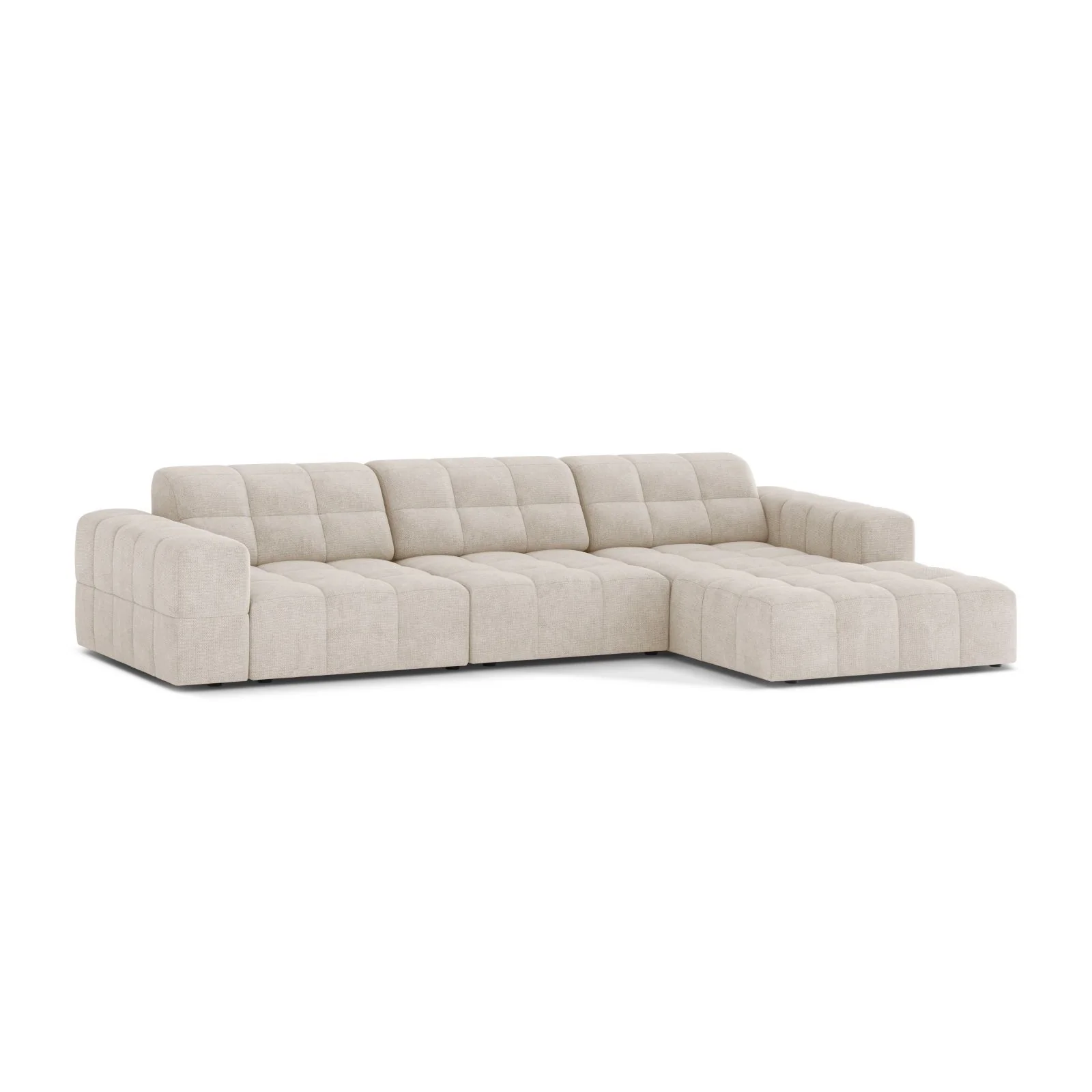 Chicago 4-Sitzer Ecksofa, Rechte Seite, aus Samt oder Chenille, 294x167 cm - Image 3