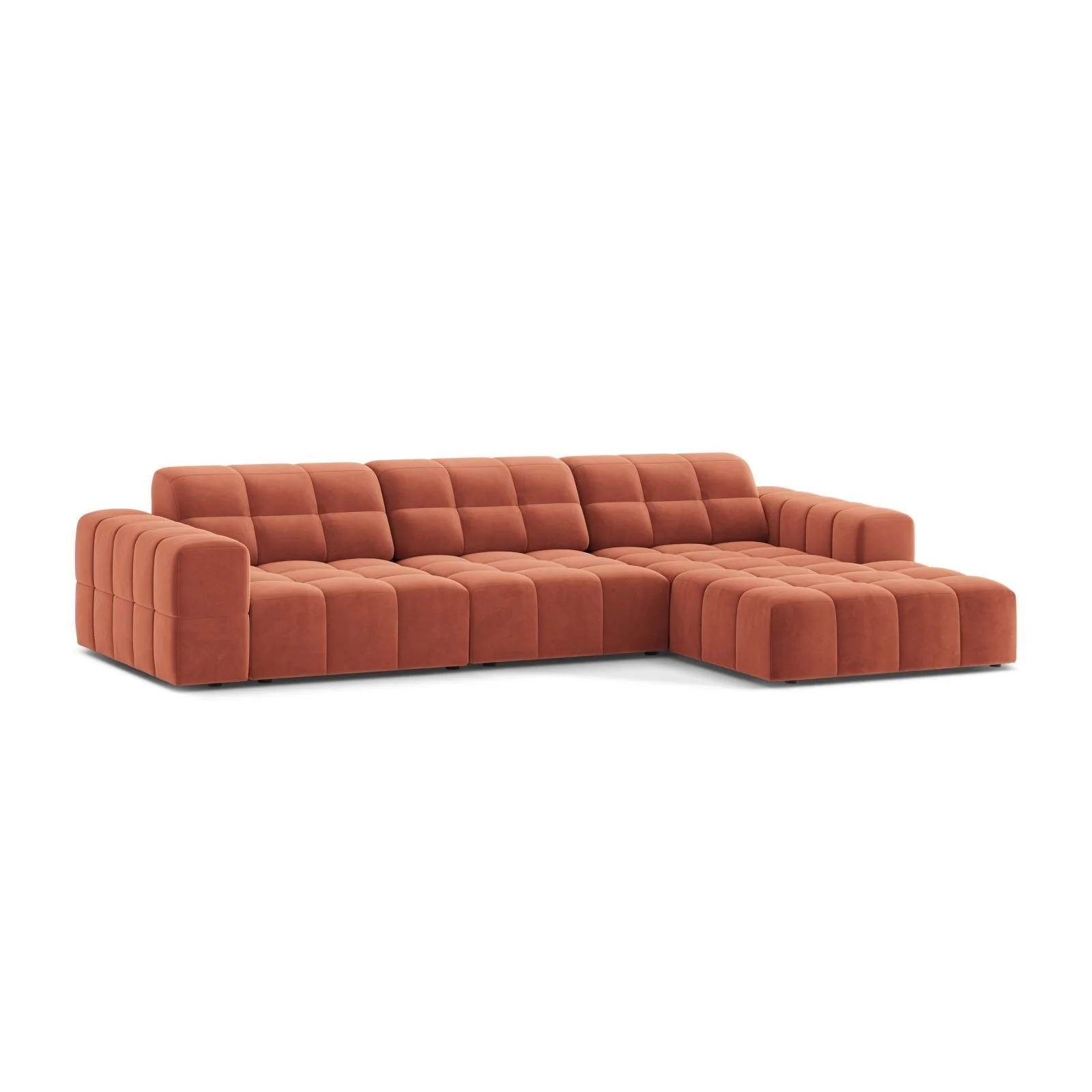 Chicago 4-Sitzer Ecksofa, Rechte Seite, aus Samt oder Chenille, 294x167 cm - Image 63